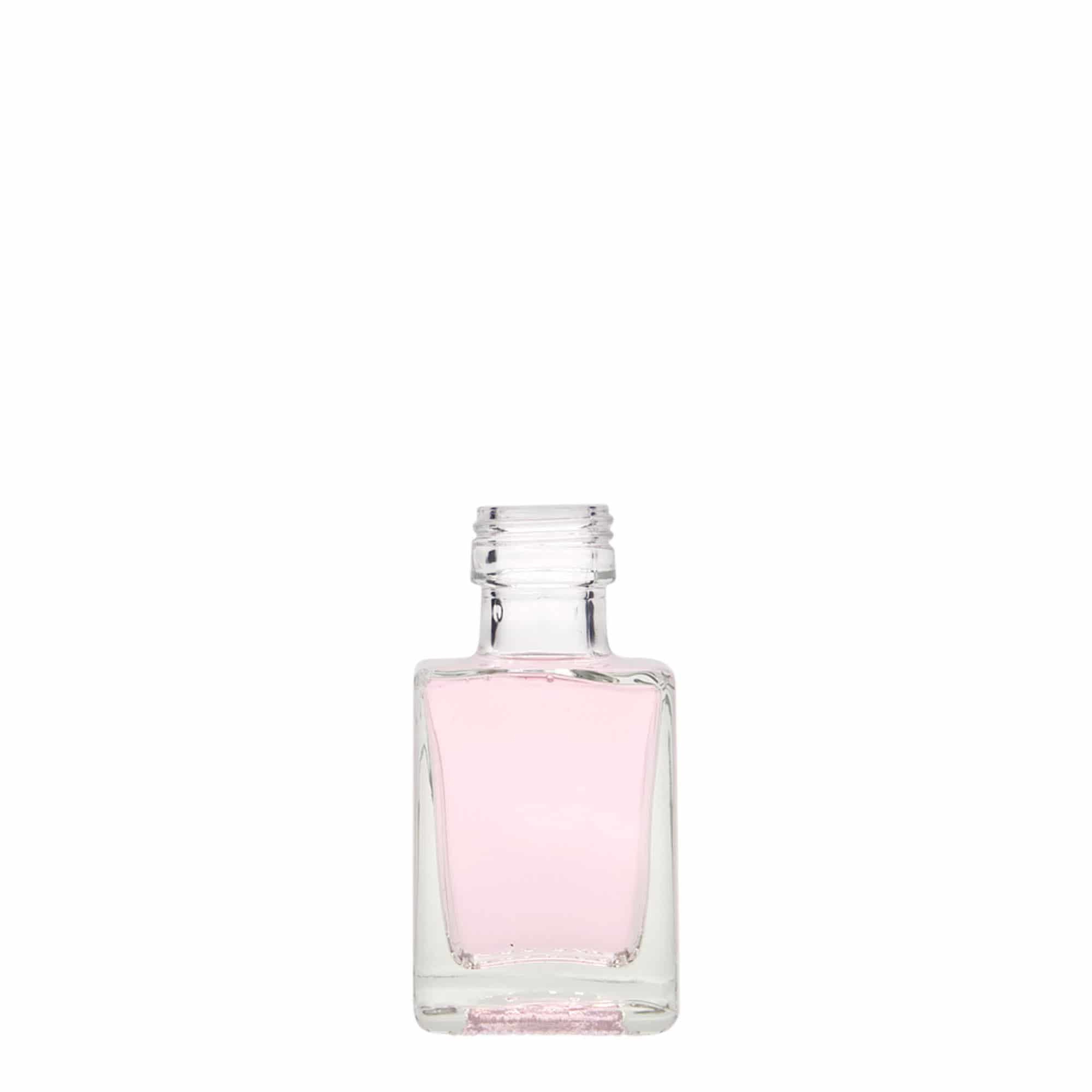50 ml glasflaska 'Cube', kvadratisk, mynning: PP 24