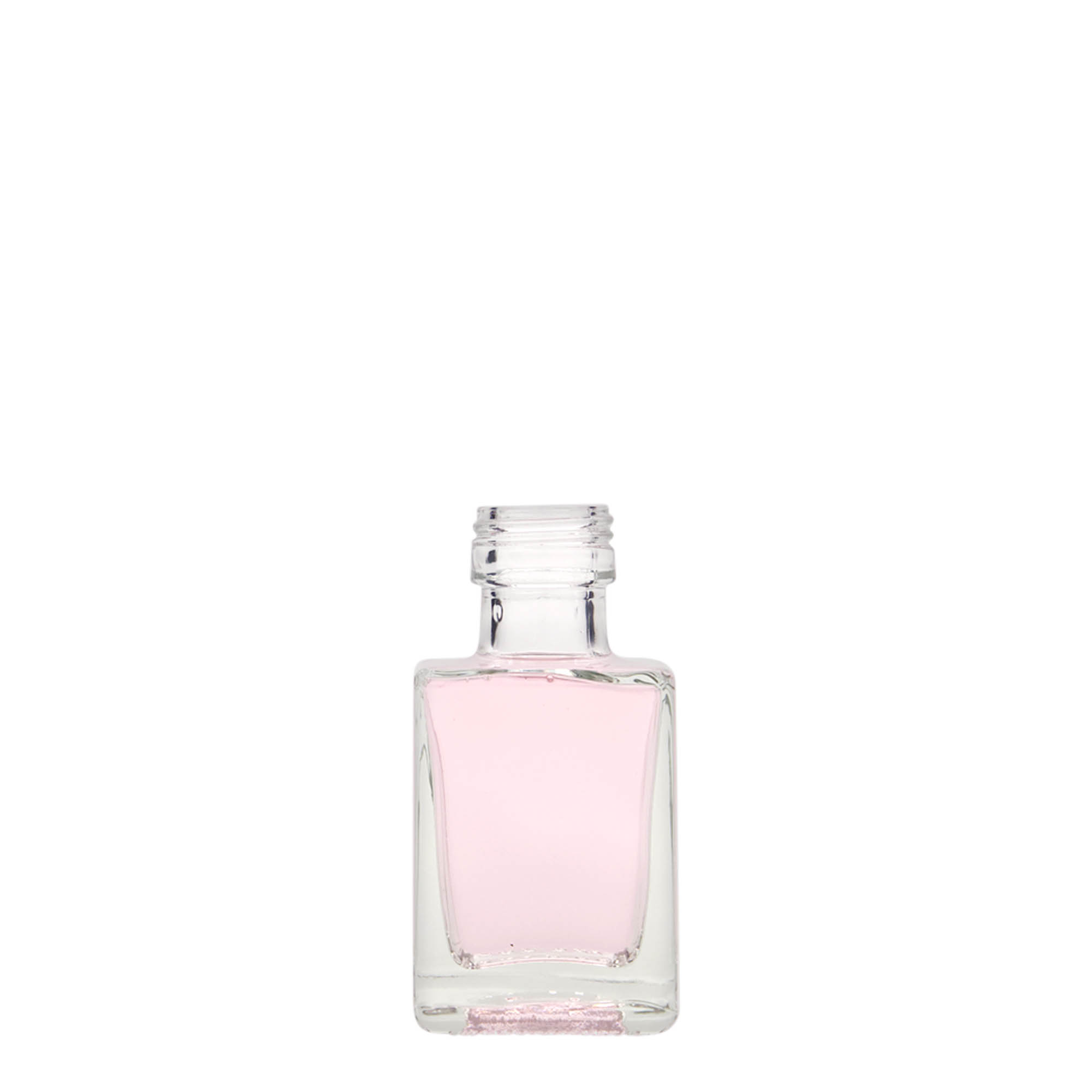 50 ml glasflaska 'Cube', kvadratisk, mynning: PP 24 50 ml glasflaska 'Cube', kvadratisk, mynning: PP 24