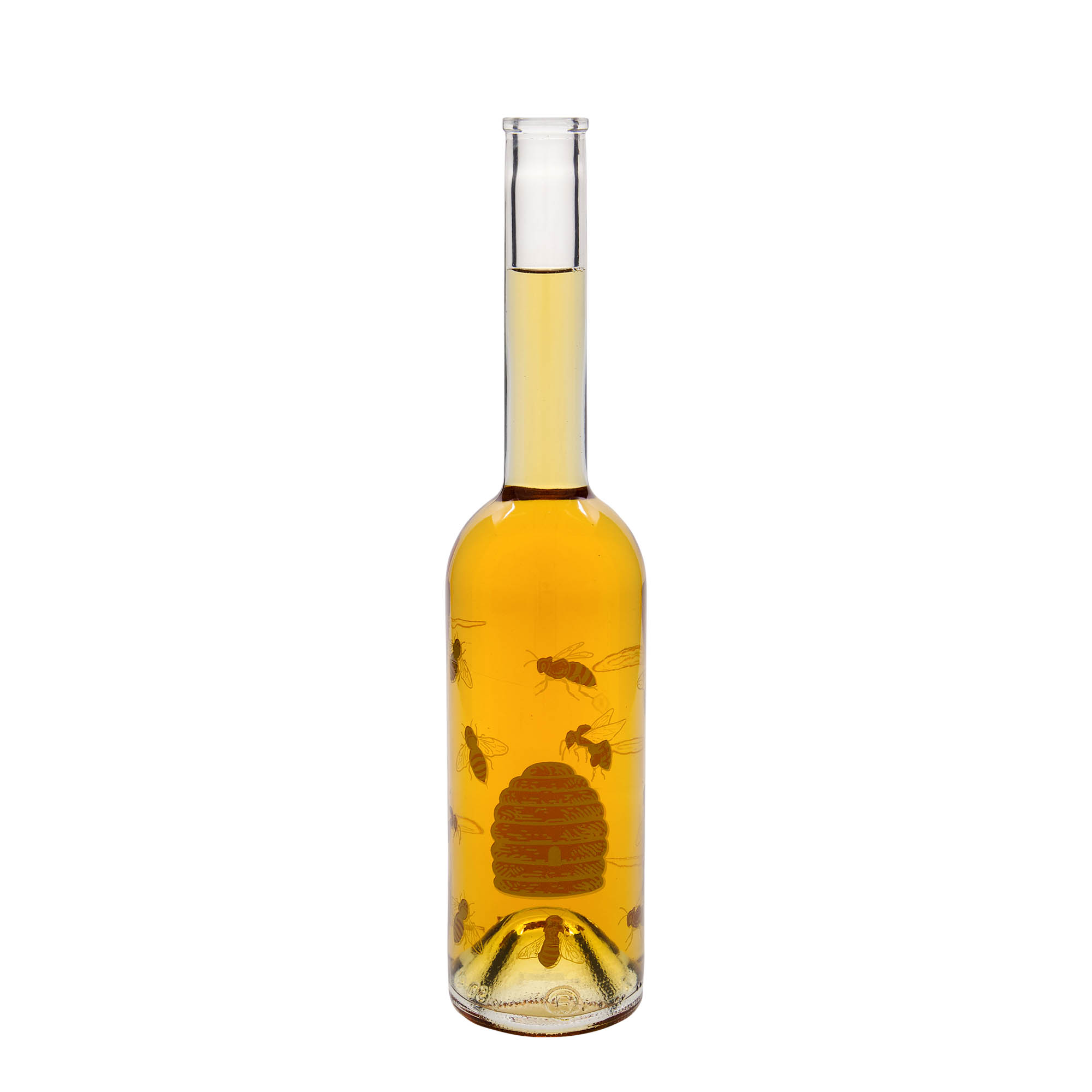 500 ml glasflaska 'Opera', motiv: bin, öppning: kork