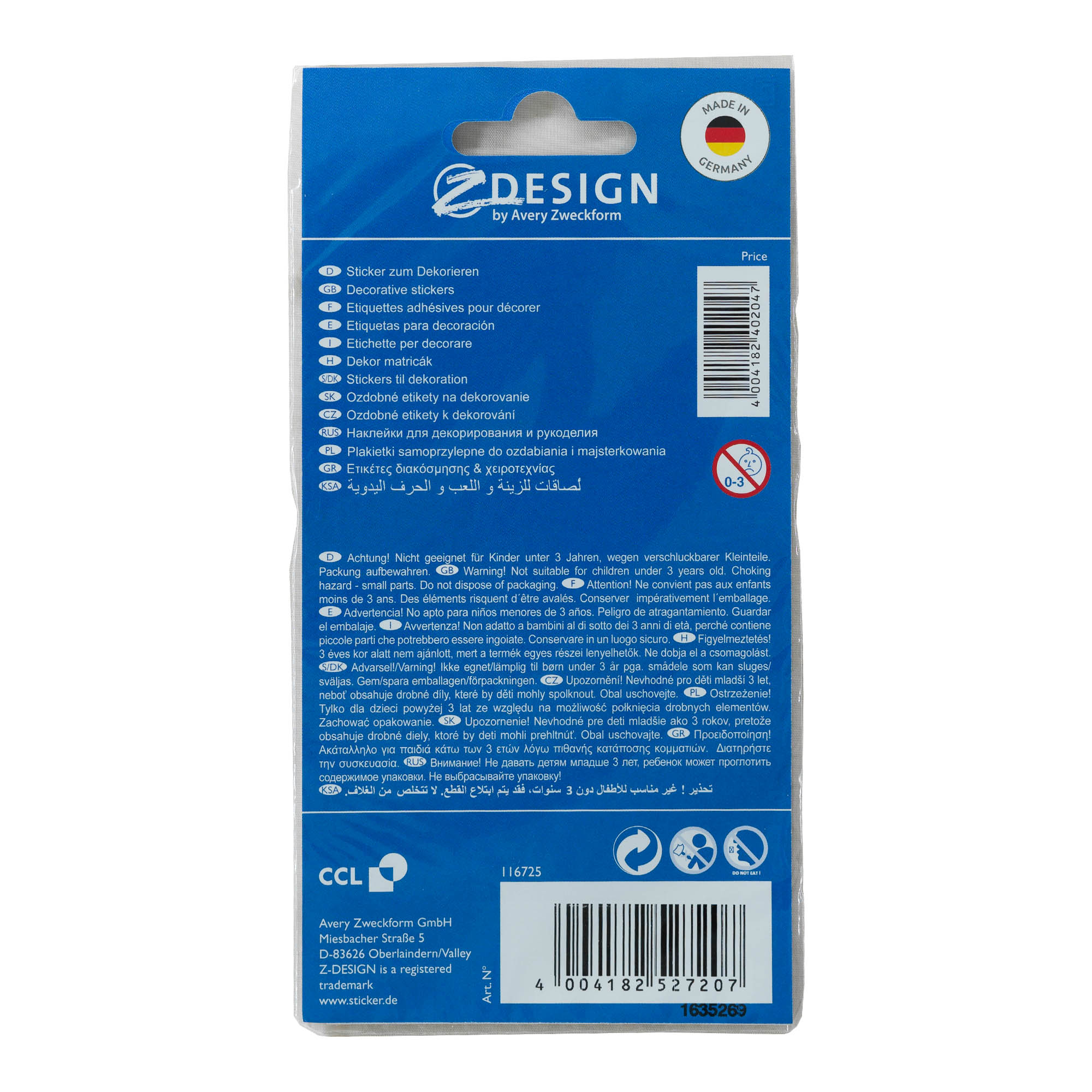 Zweckform Klistermärken 'Jul', papper, guld-silver