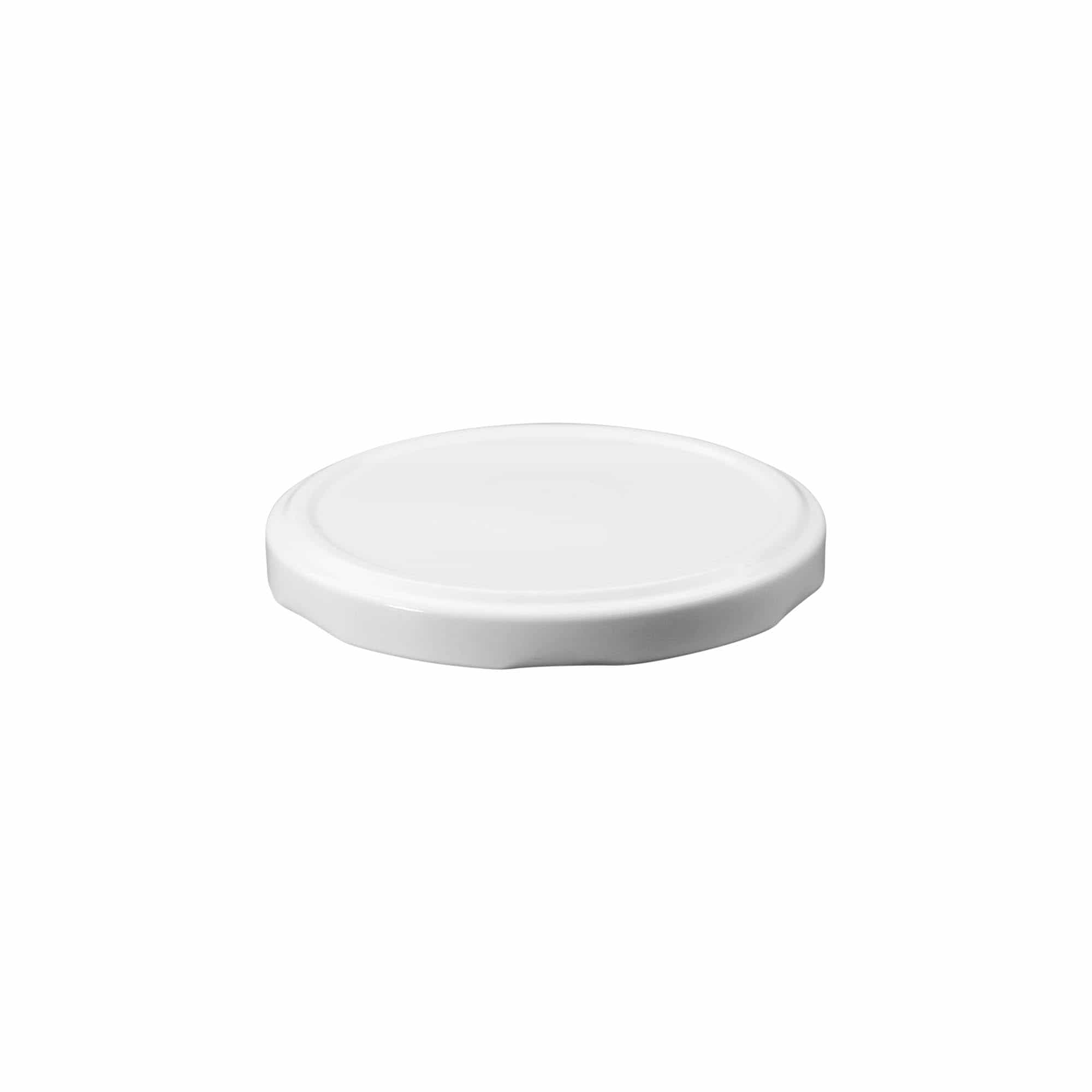Twist-off-lock, vitplåt, vit, för mynning: TO 82