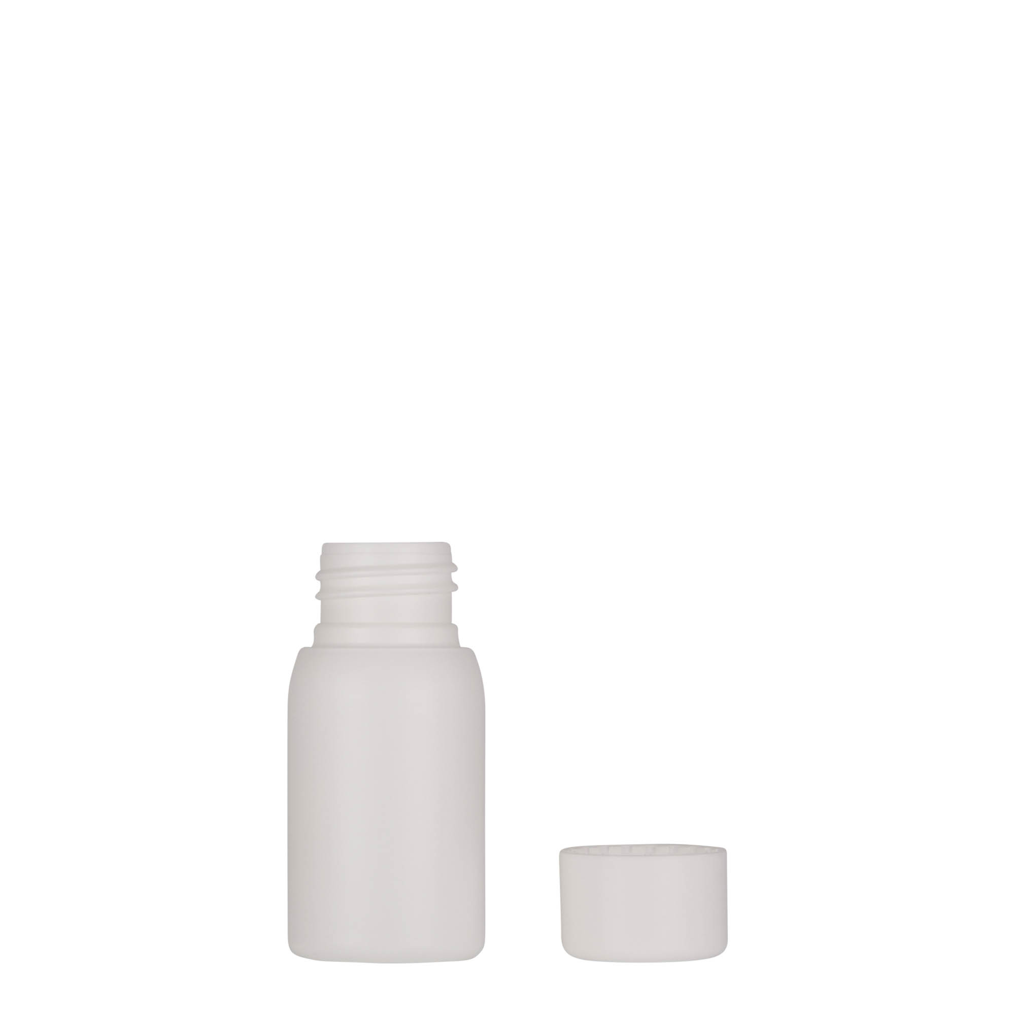 30 ml plastflaska 'Tuffy', HDPE, vit, mynning: 24/410 30 ml plastflaska 'Tuffy', HDPE, vit, mynning: 24/410