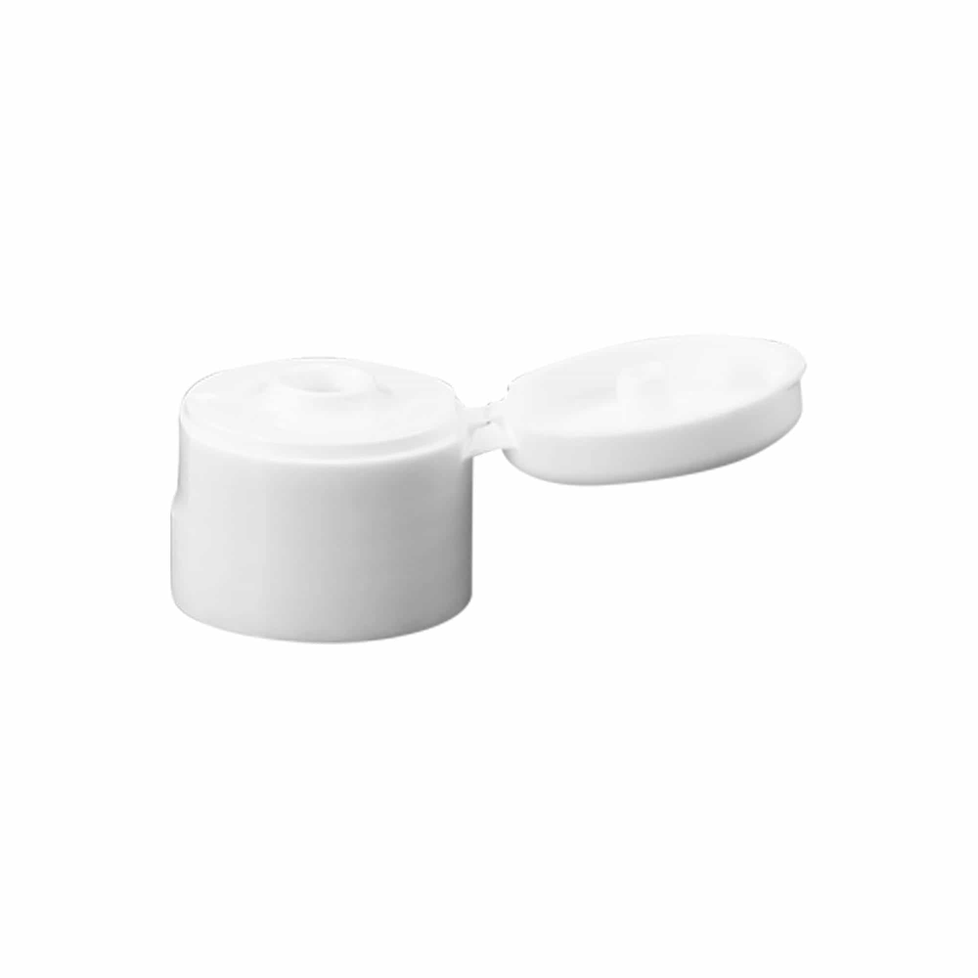 Skruvlock med gångjärn, PP-plast, vitt, för öppning: 24/410 Skruvlock med gångjärn, PP-plast, vitt, för öppning: 24/410