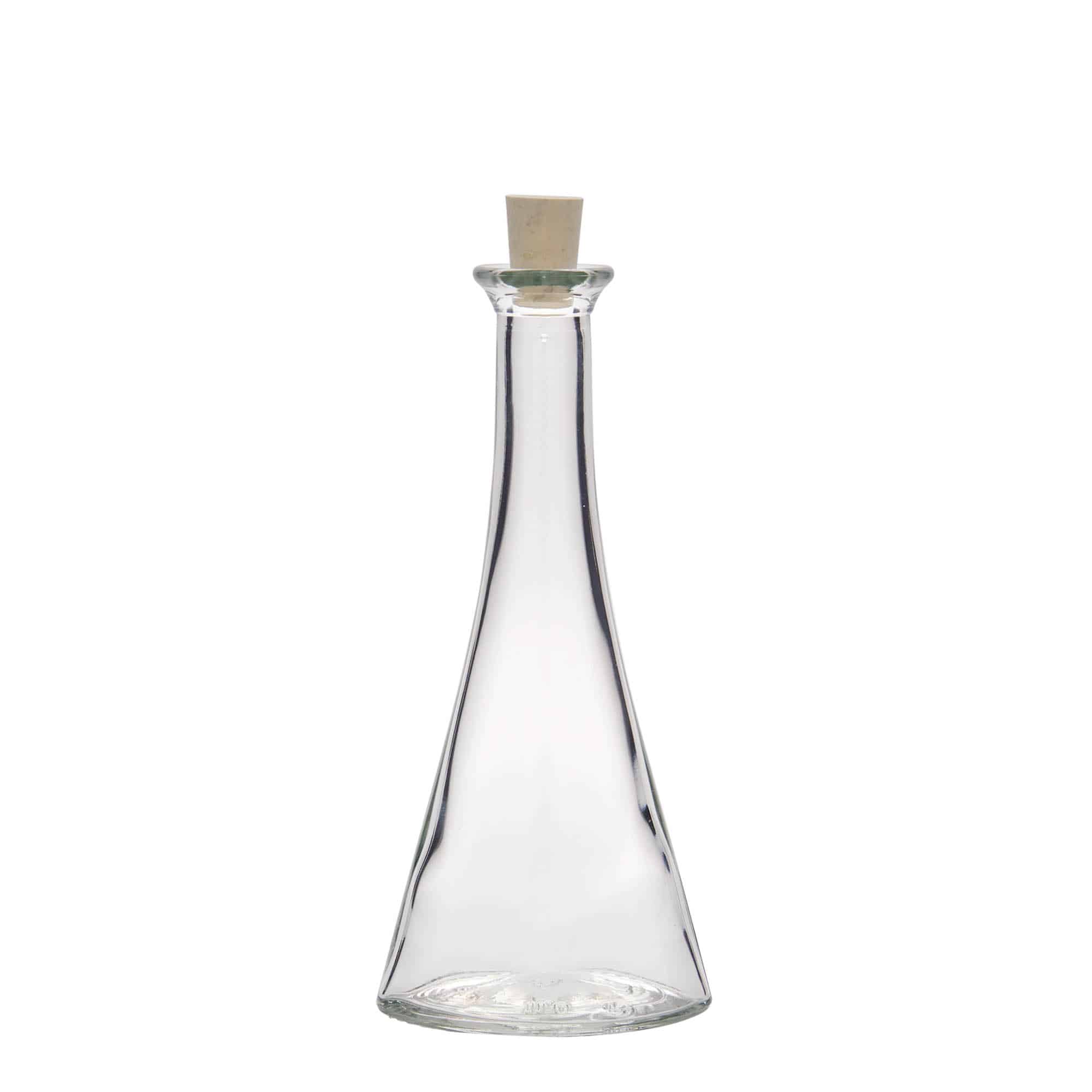 100 ml glasflaska 'Veronica', halvrund, mynning: kork