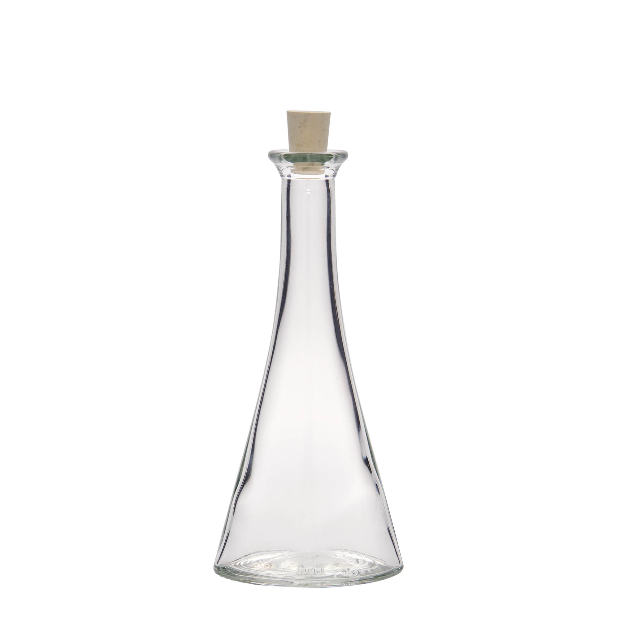 100 ml glasflaska 'Veronica', halvrund, öppning: kork