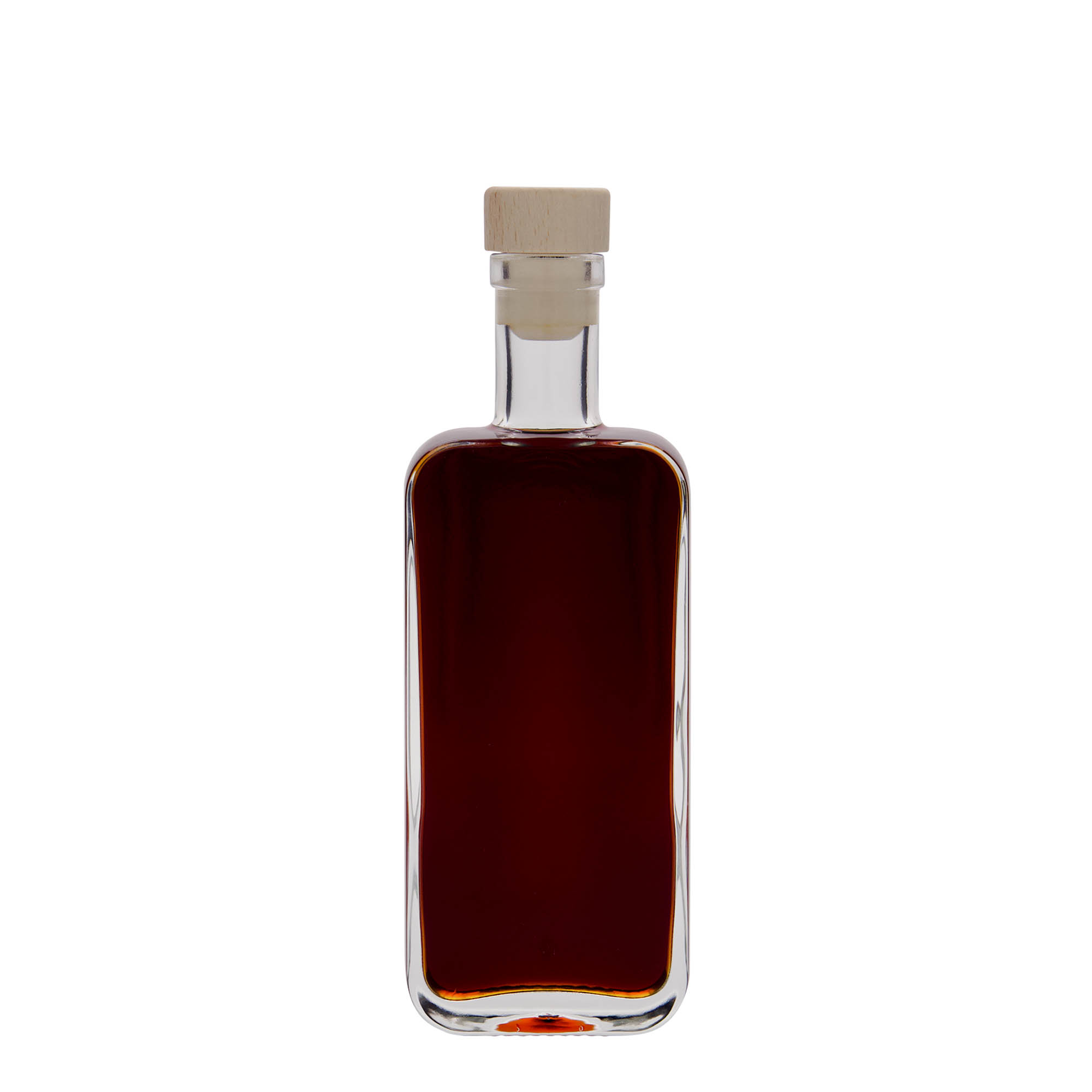 200 ml glasflaska 'Nice', rektangulär, öppning: kork