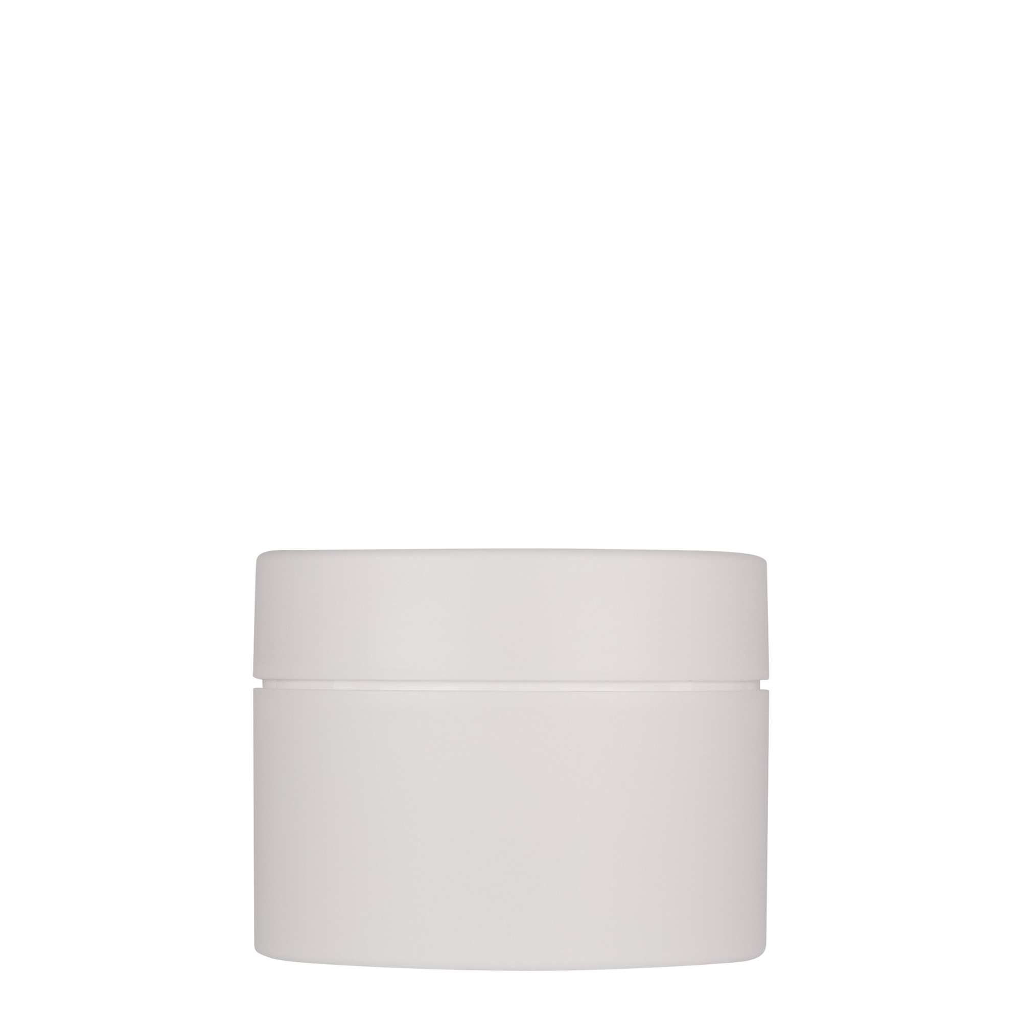 150 ml plastburk 'Antonella', PP, vit, mynning: skruvkapsel