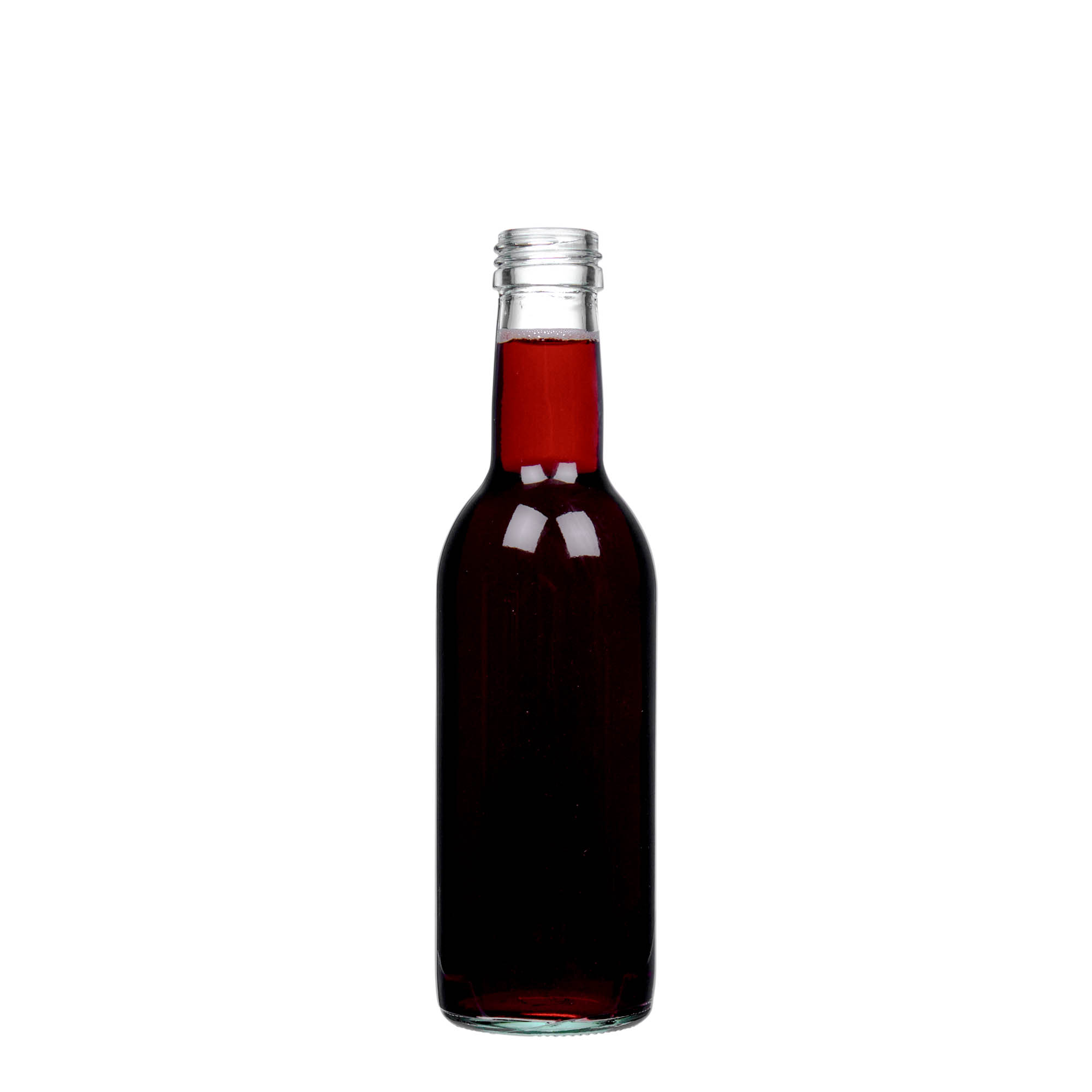 250 ml glasflaska 'Bordeaux', öppning: PP 28