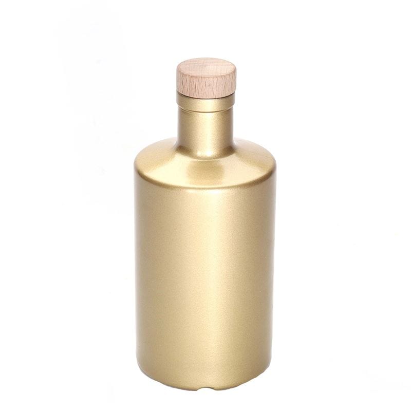 500 ml glasflaska 'Caroline', guld, öppning: kork