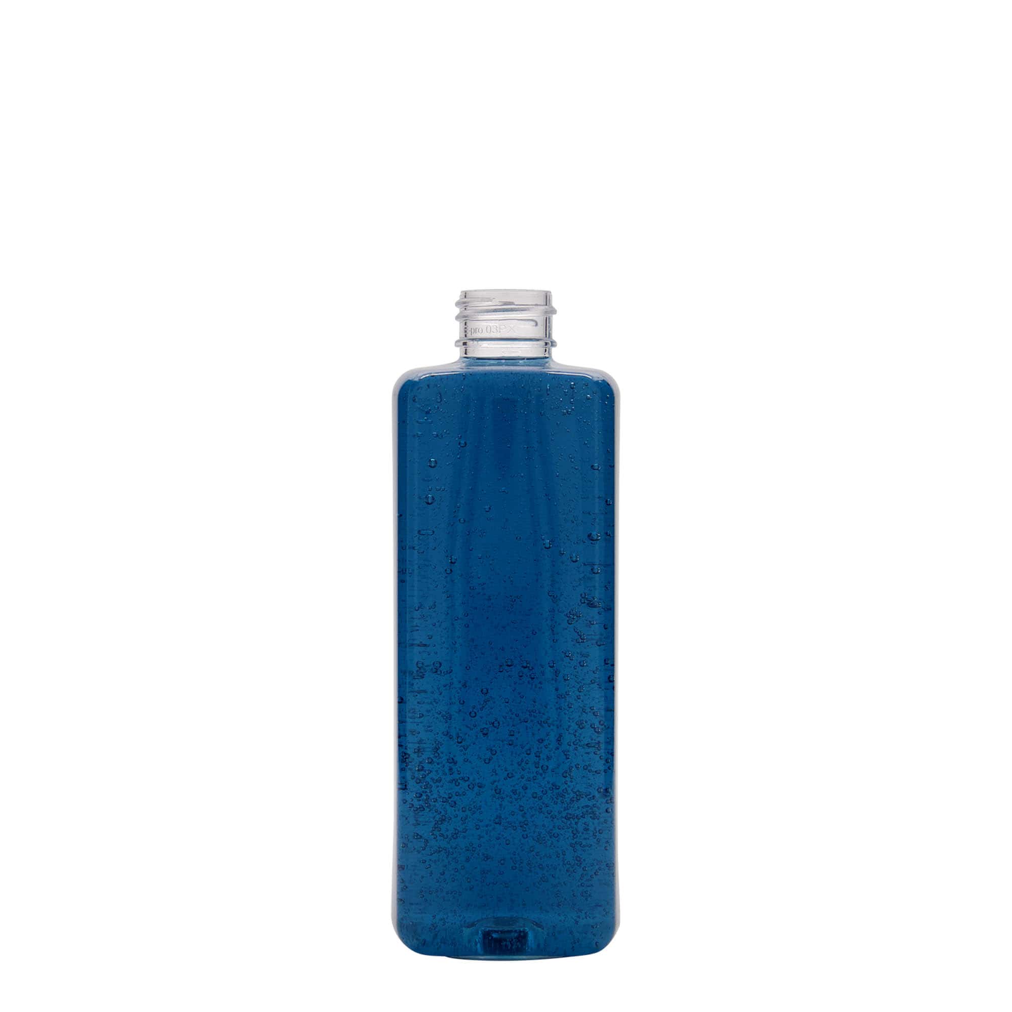 300 ml PET-flaska 'Karl', fyrkantig, plast, mynning: 24/410 300 ml PET-flaska 'Karl', fyrkantig, plast, mynning: 24/410