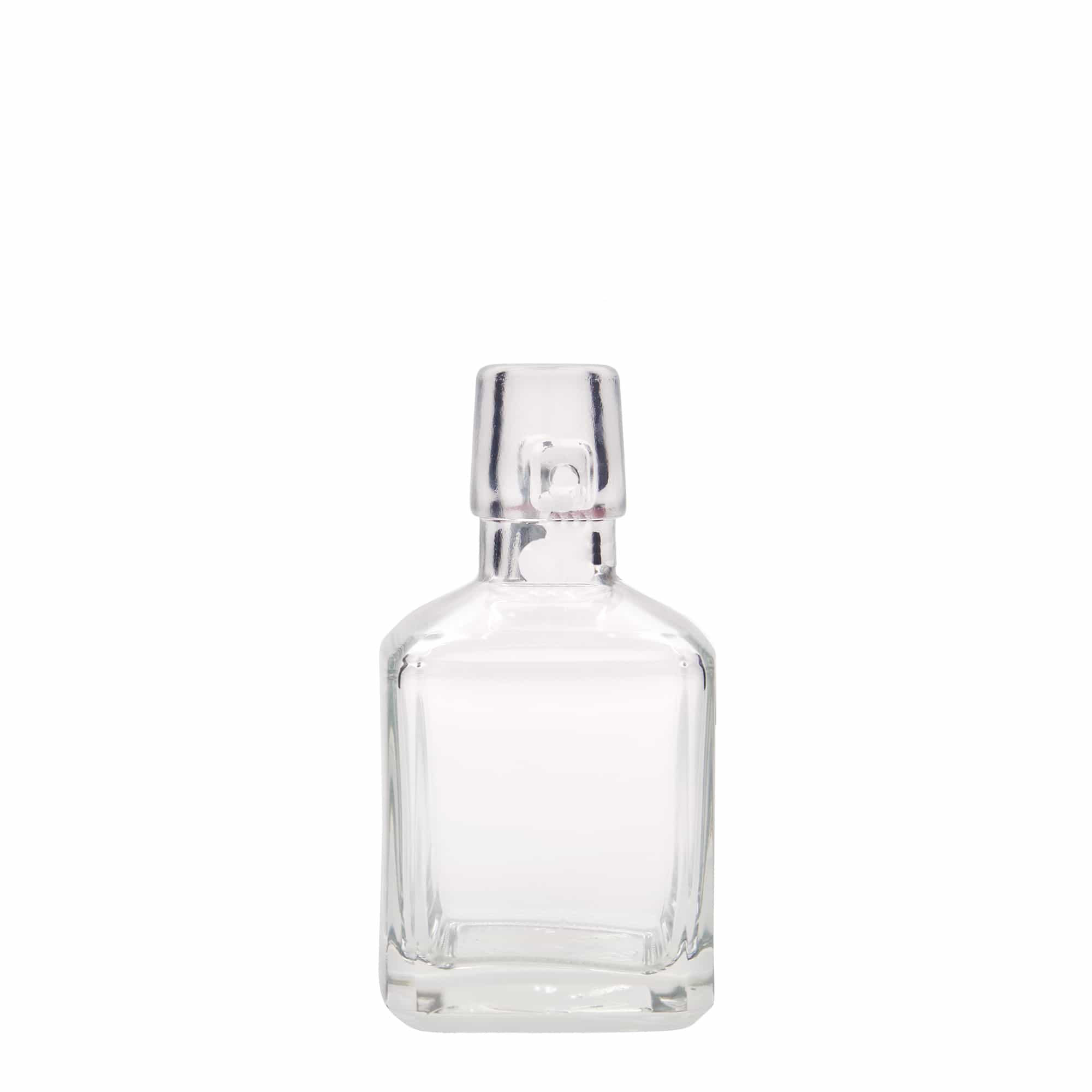 200 ml glasflaska 'Kubica', fyrkantig, mynning: bygelstängning