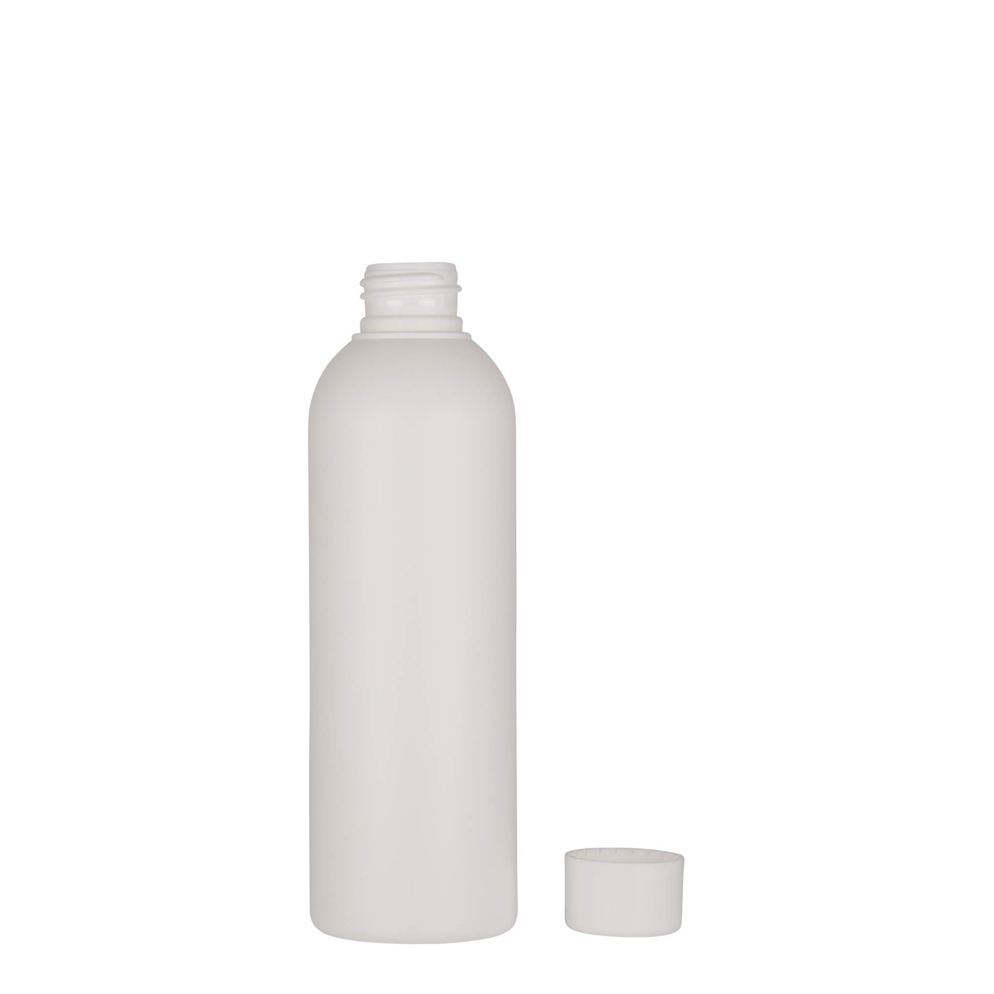 200 ml plastflaska 'Tuffy', HDPE, vit, öppning: 24/410