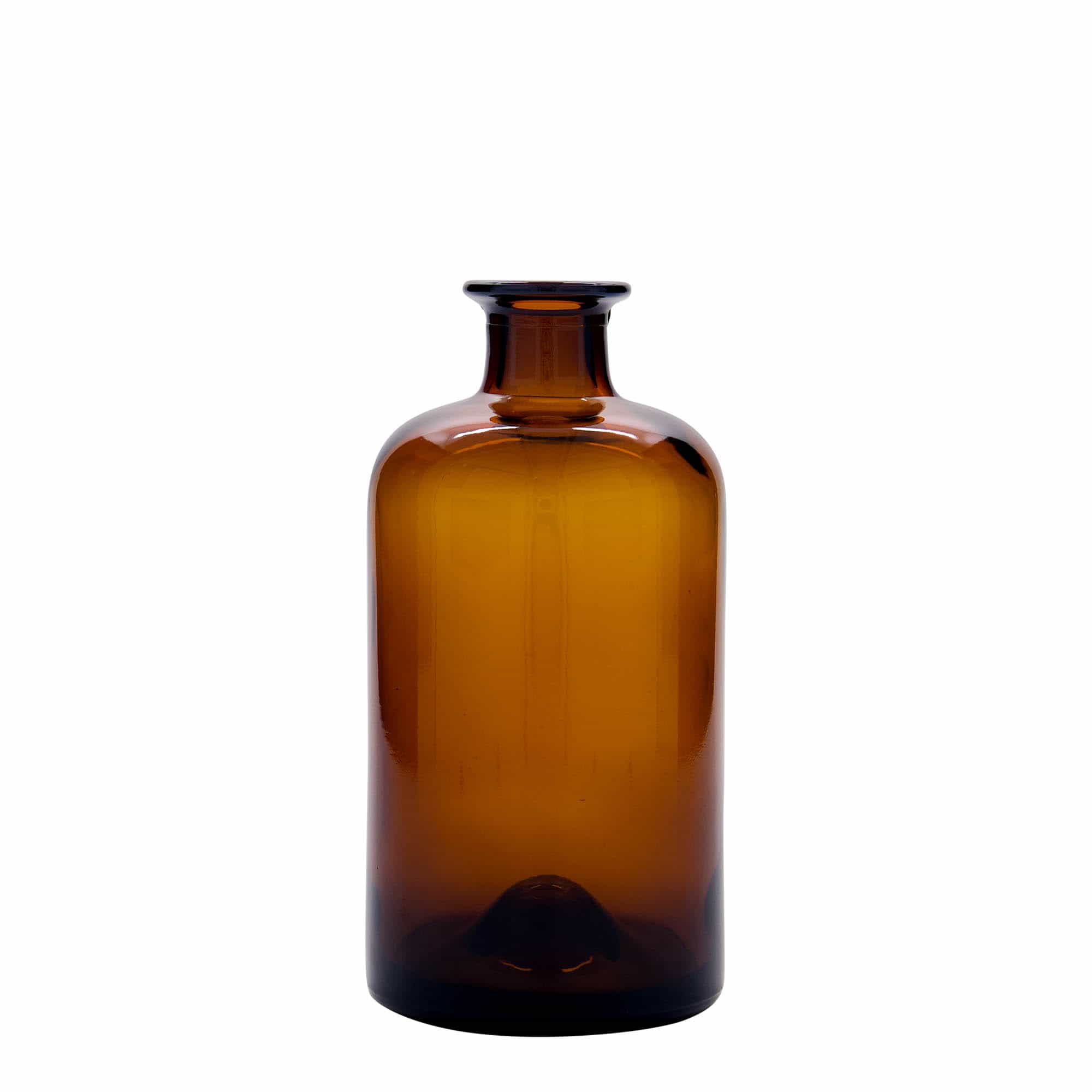 500 ml apoteksglasflaska, brun, mynning: kork 500 ml apoteksglasflaska, brun, mynning: kork