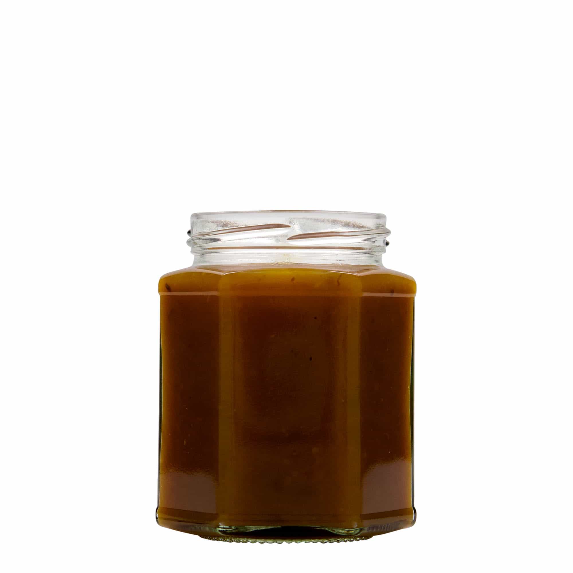 324 ml hexagonal burk, mynning: twist off (TO 66)
