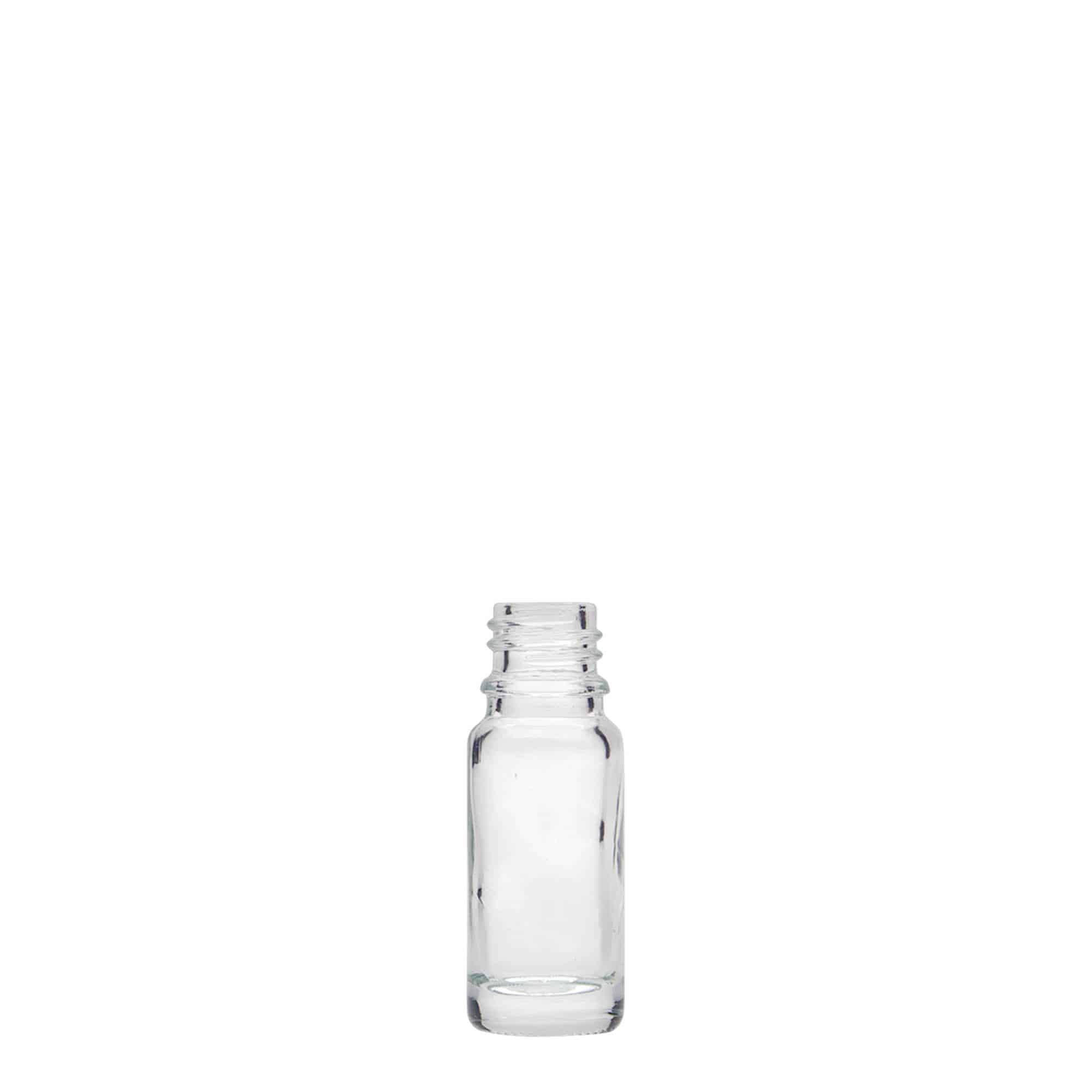 10 ml medicinflaska, glas, mynning: DIN 18