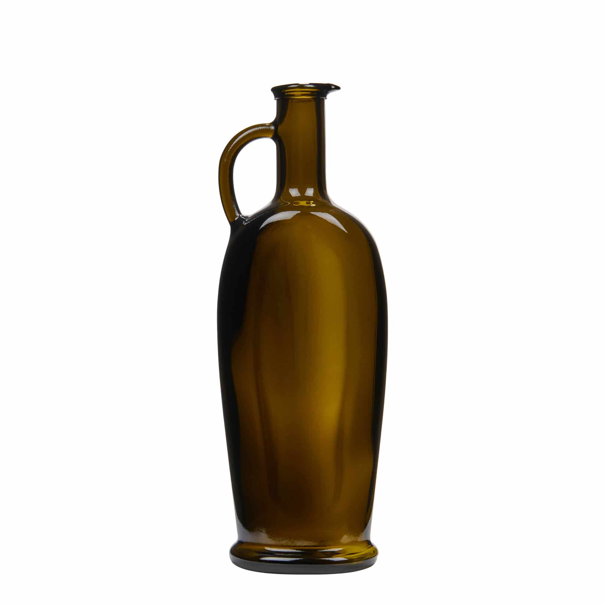 500 ml glasflaska 'Eleganta', oval, antikgrön, mynning: kork 500 ml glasflaska 'Eleganta', oval, antikgrön, mynning: kork