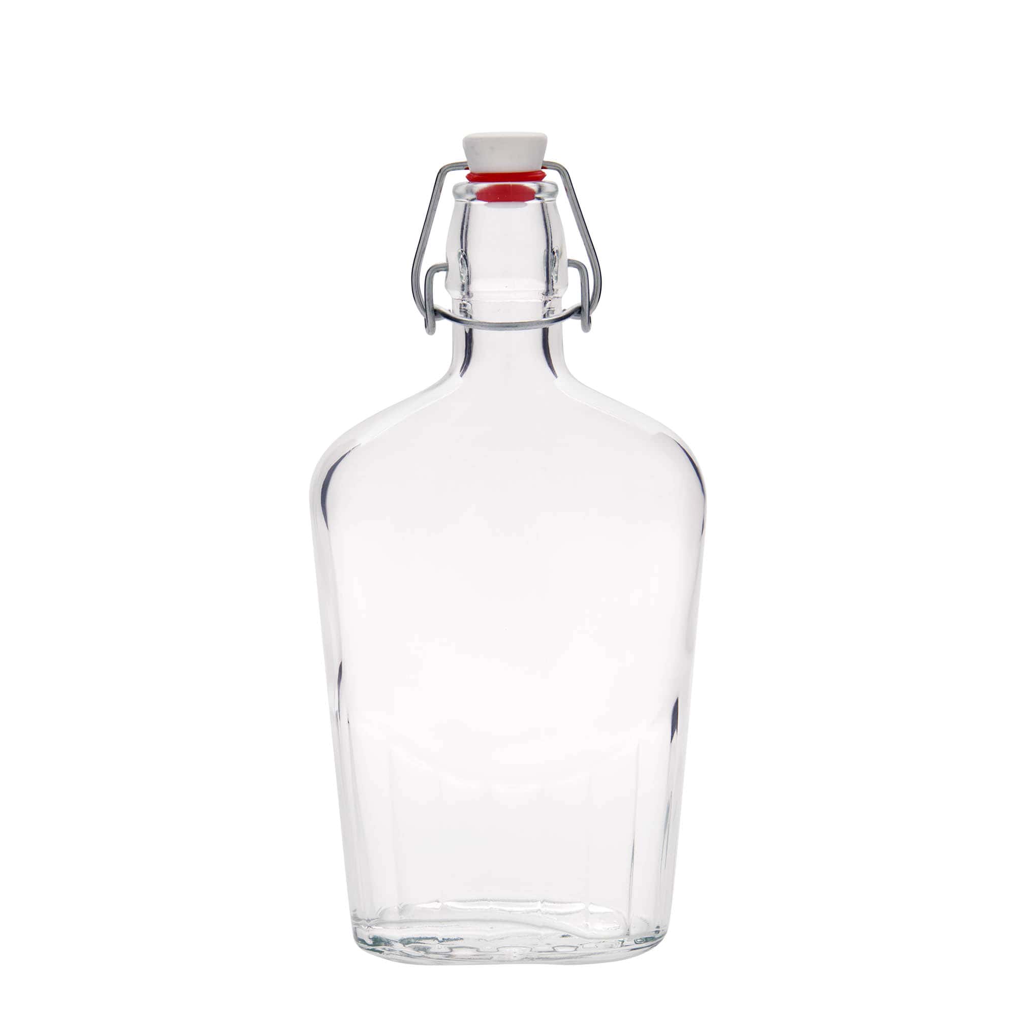 500 ml glasflaska 'Fiaschetta', oval, öppning: bygelkork