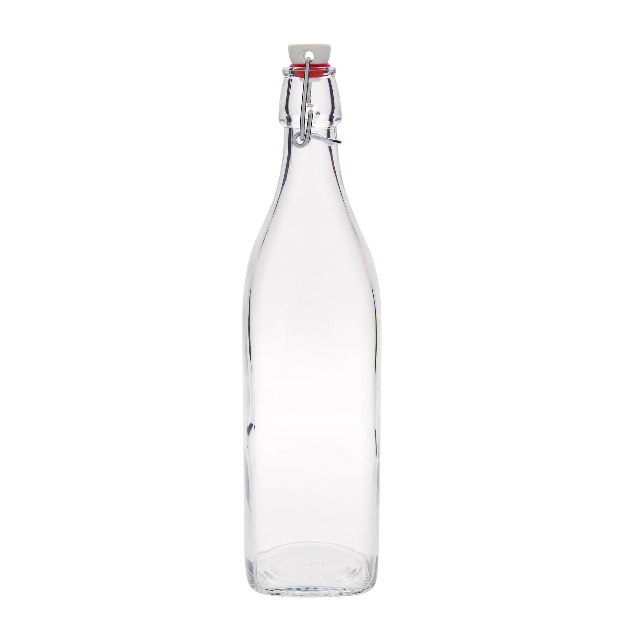 1 000 ml glasflaska 'Swing, kvadratisk, mynning: bygelstängning'
