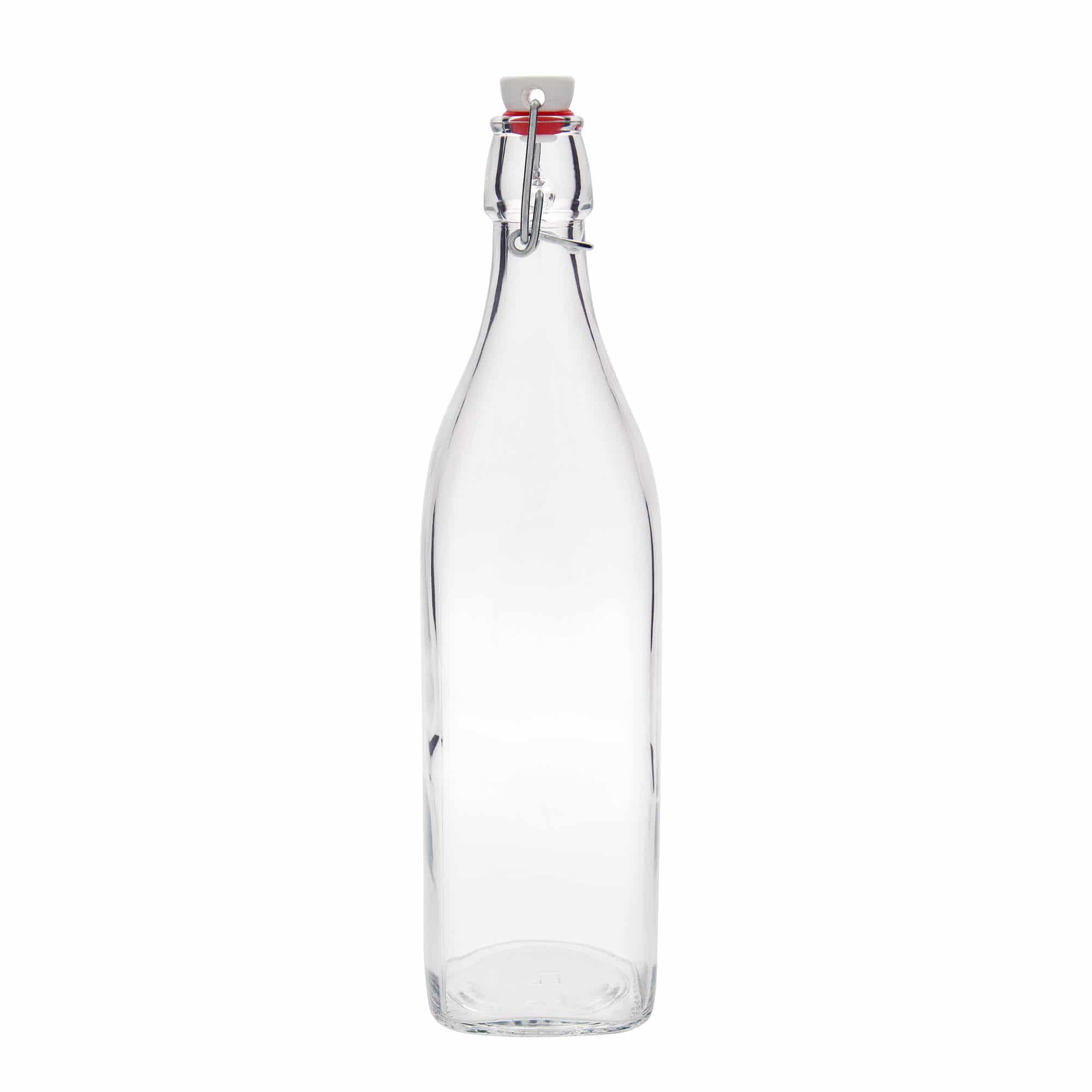 1 000 ml glasflaska 'Swing, kvadratisk, mynning: bygelstängning'