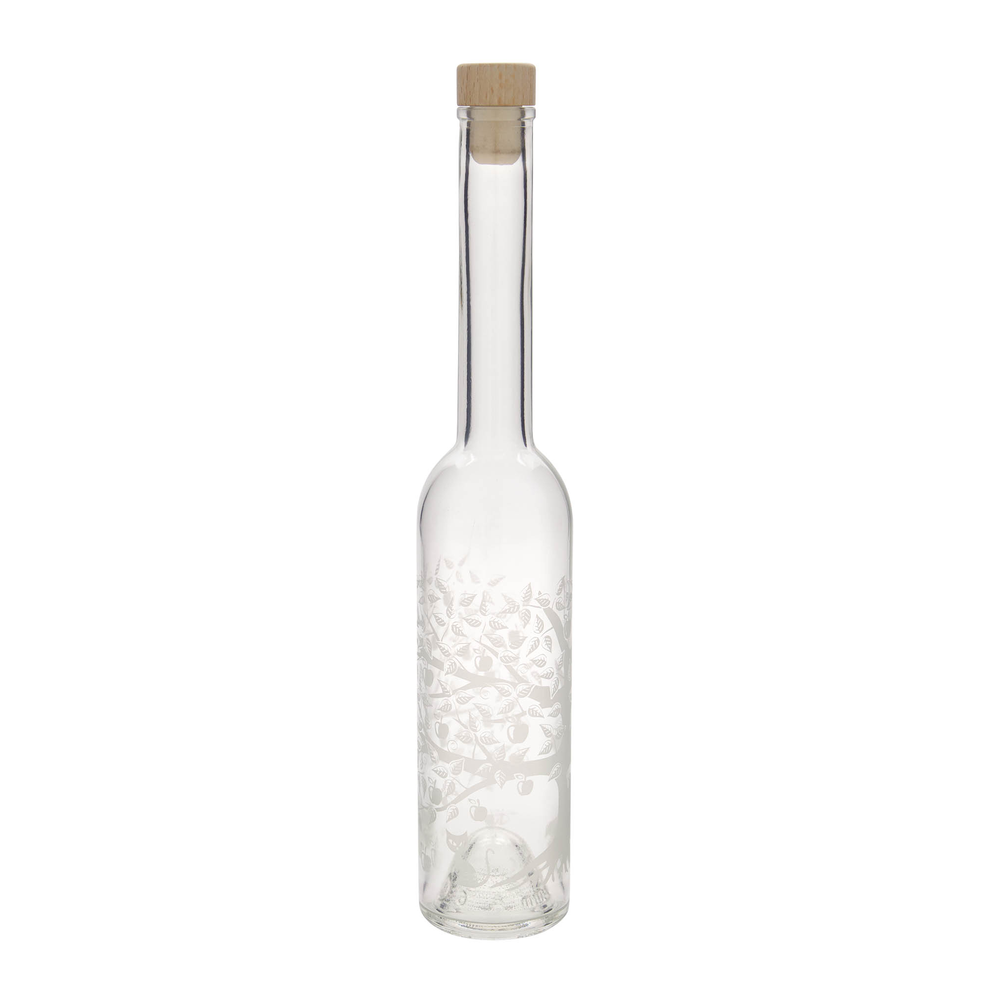 350 ml glasflaska 'Opera', motiv: äppelträd, öppning: kork