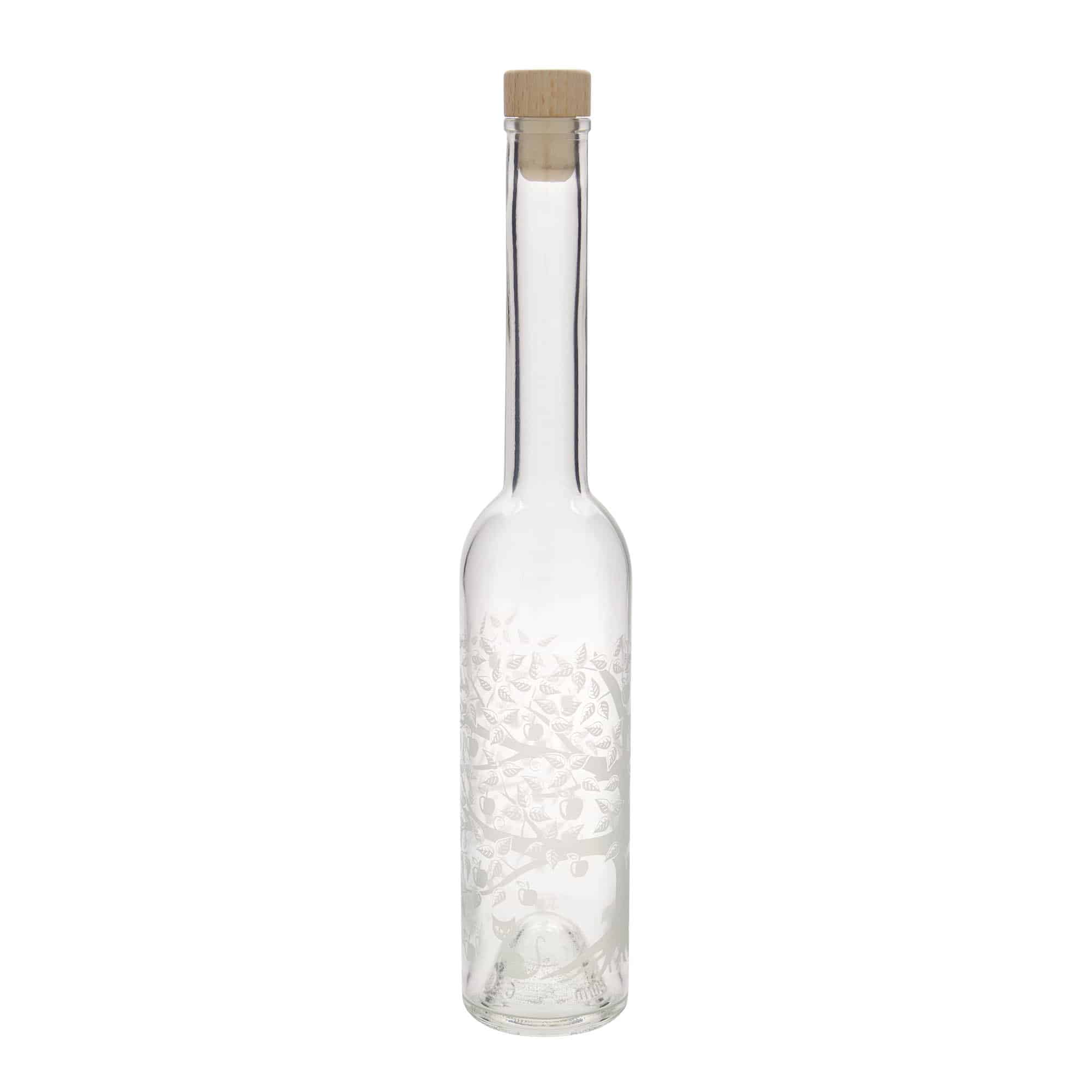 350 ml glasflaska 'Opera', motiv: äppelträd, öppning: kork