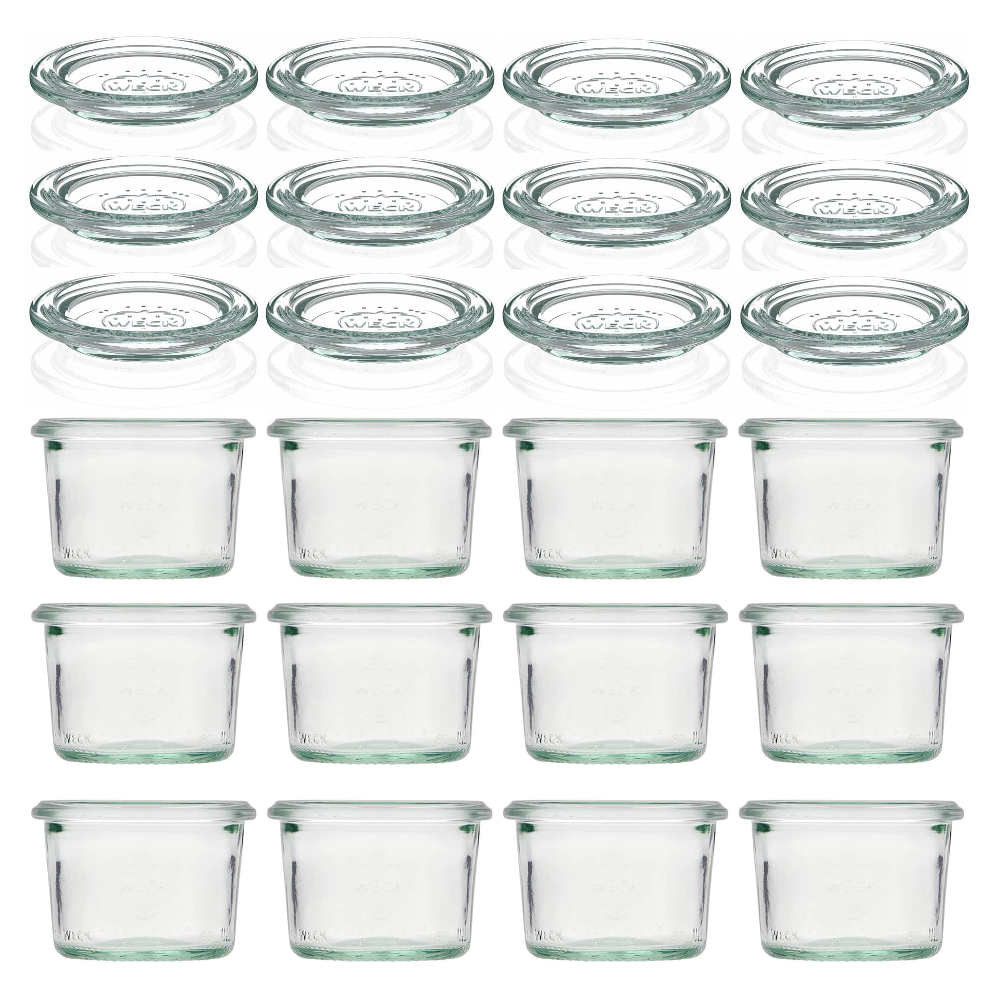 12x 80 ml WECK-störtglas med glaslock RR 60