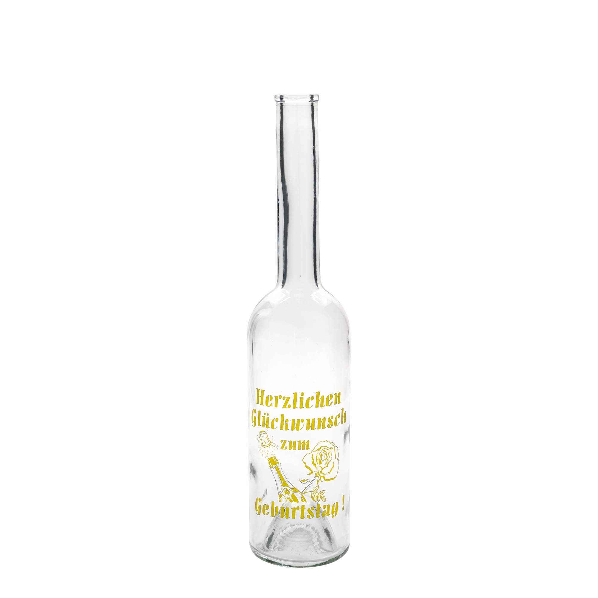 500 ml glasflaska Maximo tryckt 'Karneval', mynning: kork 500 ml glasflaska Maximo tryckt 'Karneval', mynning: kork