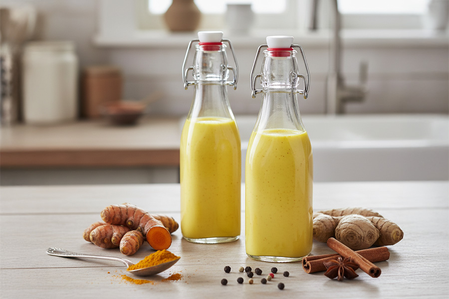 Gyllene mjölk (gurkmejalatte)