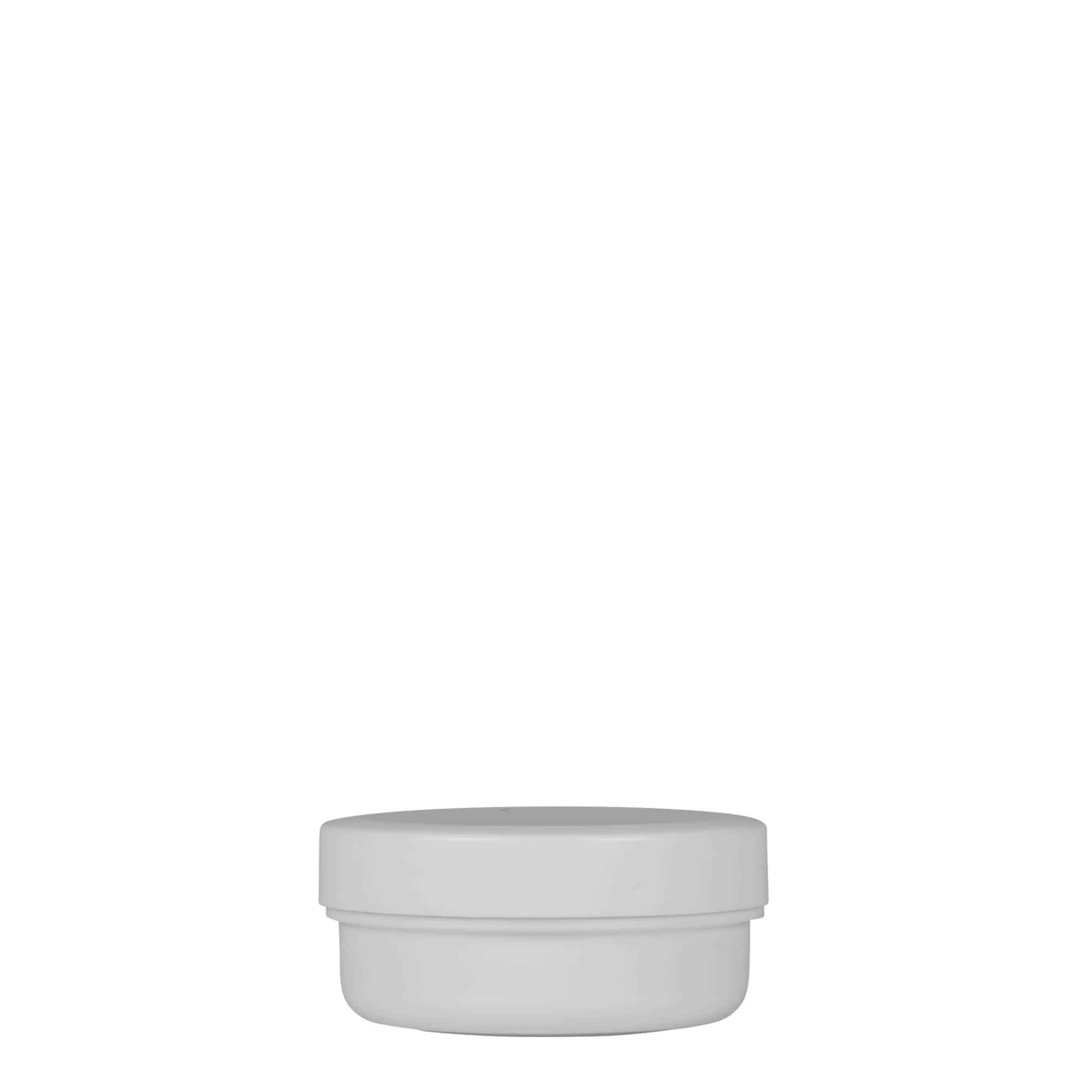 12 ml plastburk 'White Line', PP, vit, öppning: skruvlock