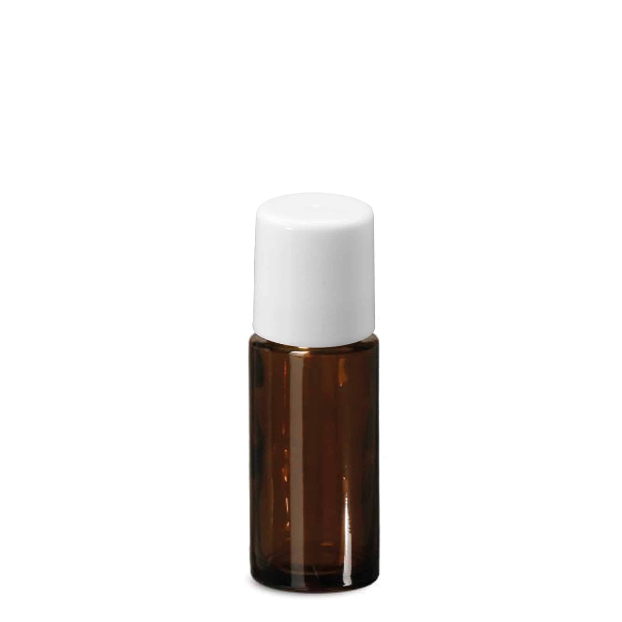 50 ml roll-on-flaska, glas, brun, öppning: skruvlock