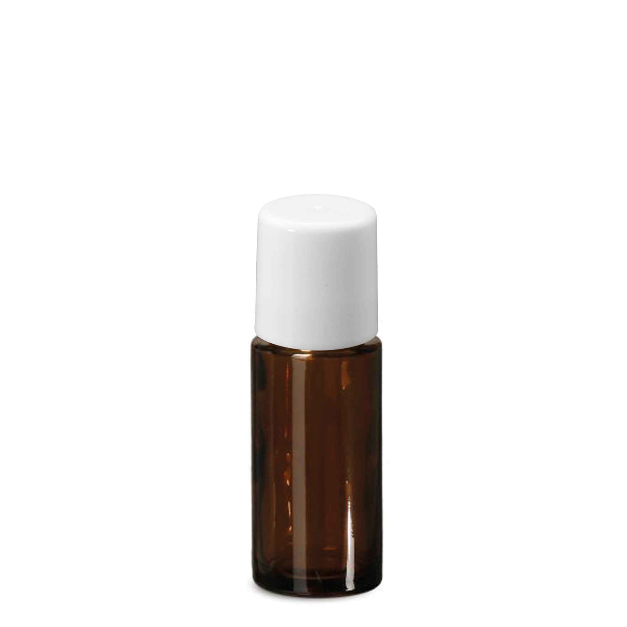 50 ml roll-on-flaska, glas, brun, öppning: skruvlock