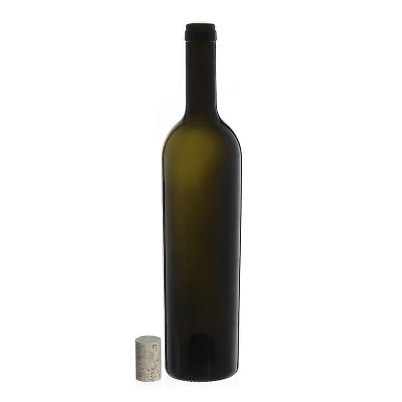 750 ml vinflaska 'Liberty', antikgrön, mynning: kork