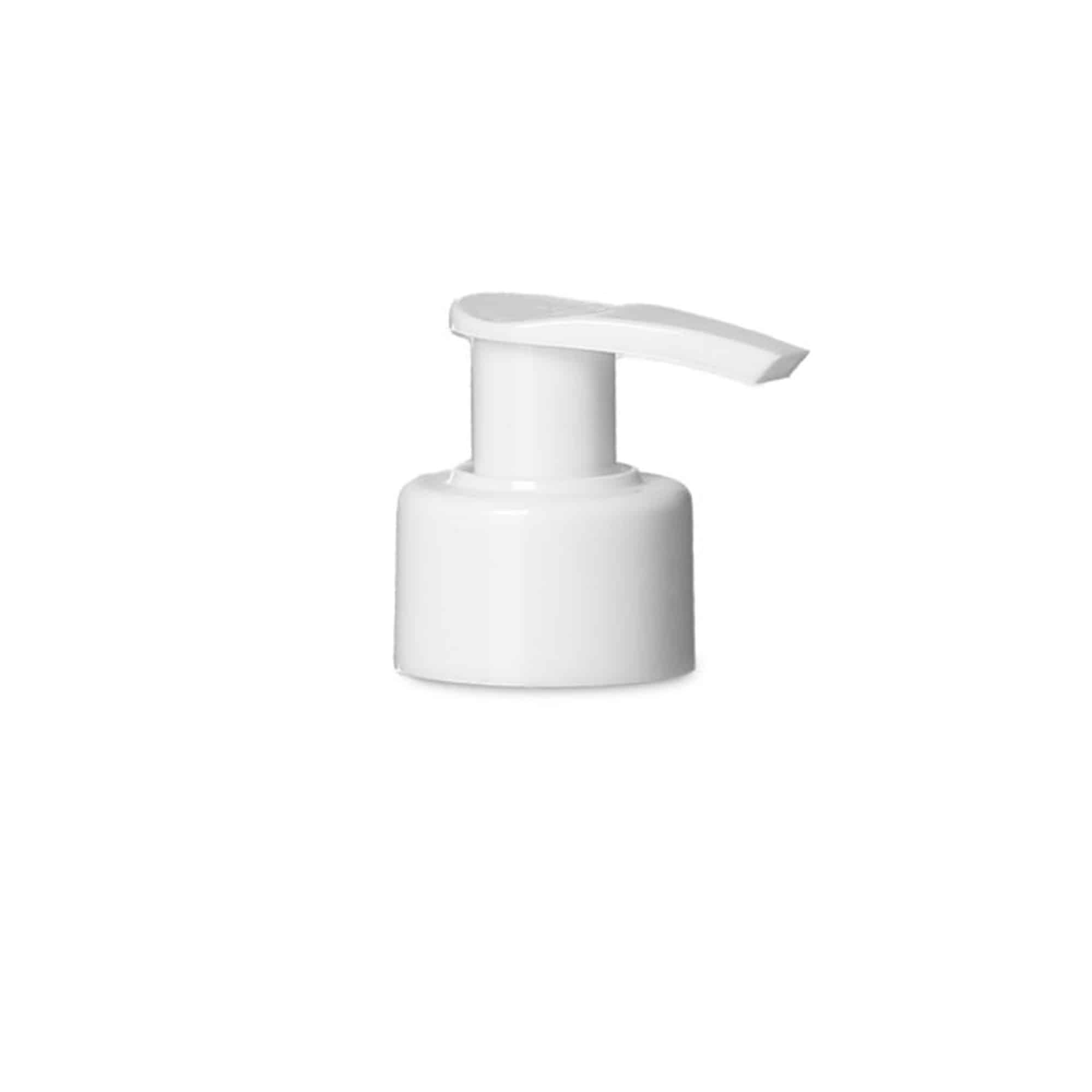 Skruvkork med dispenserpump, vit PP-plast, för mynning: PP 28 Skruvkork med dispenserpump, vit PP-plast, för mynning: PP 28