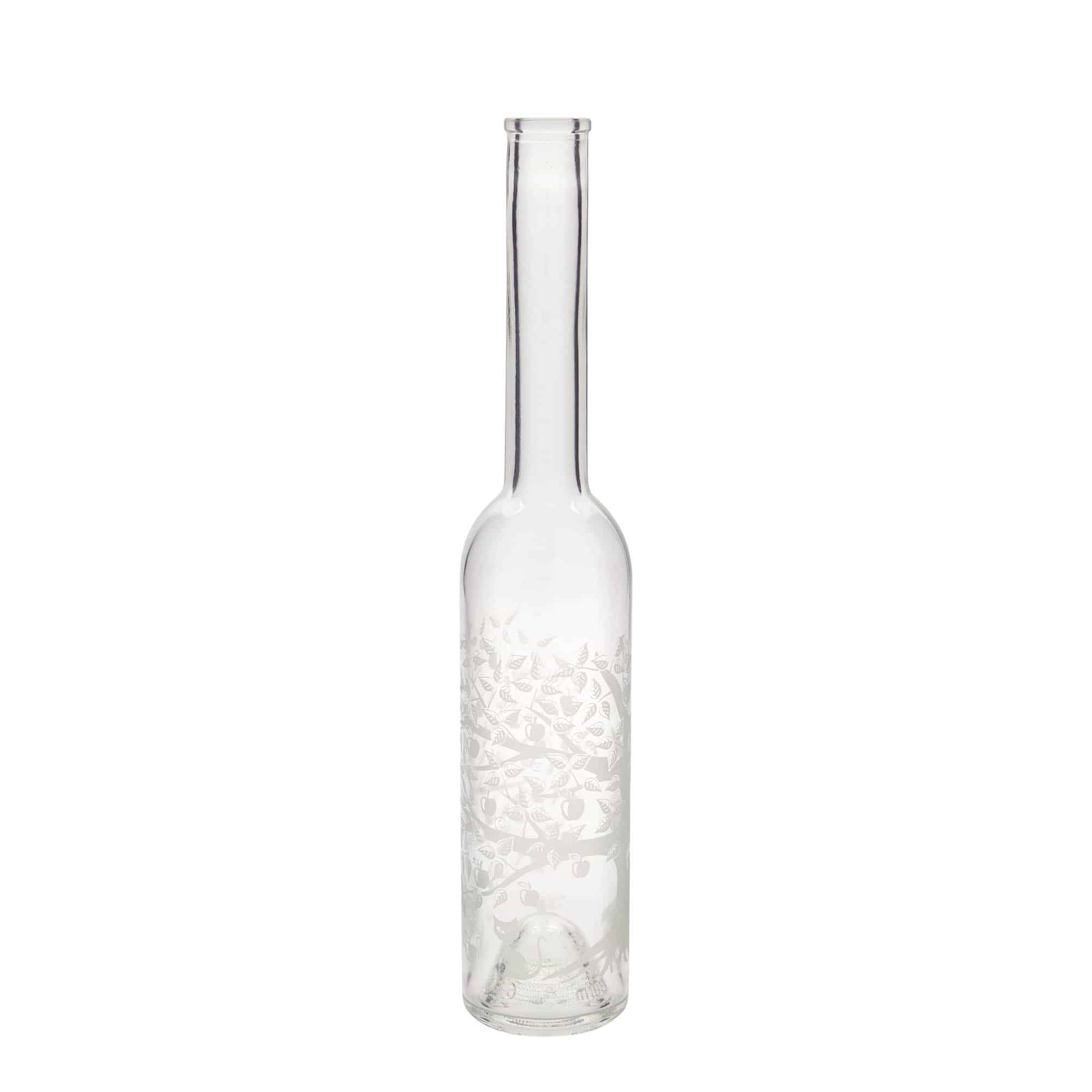 350 ml glasflaska 'Opera', motiv: äppelträd, öppning: kork