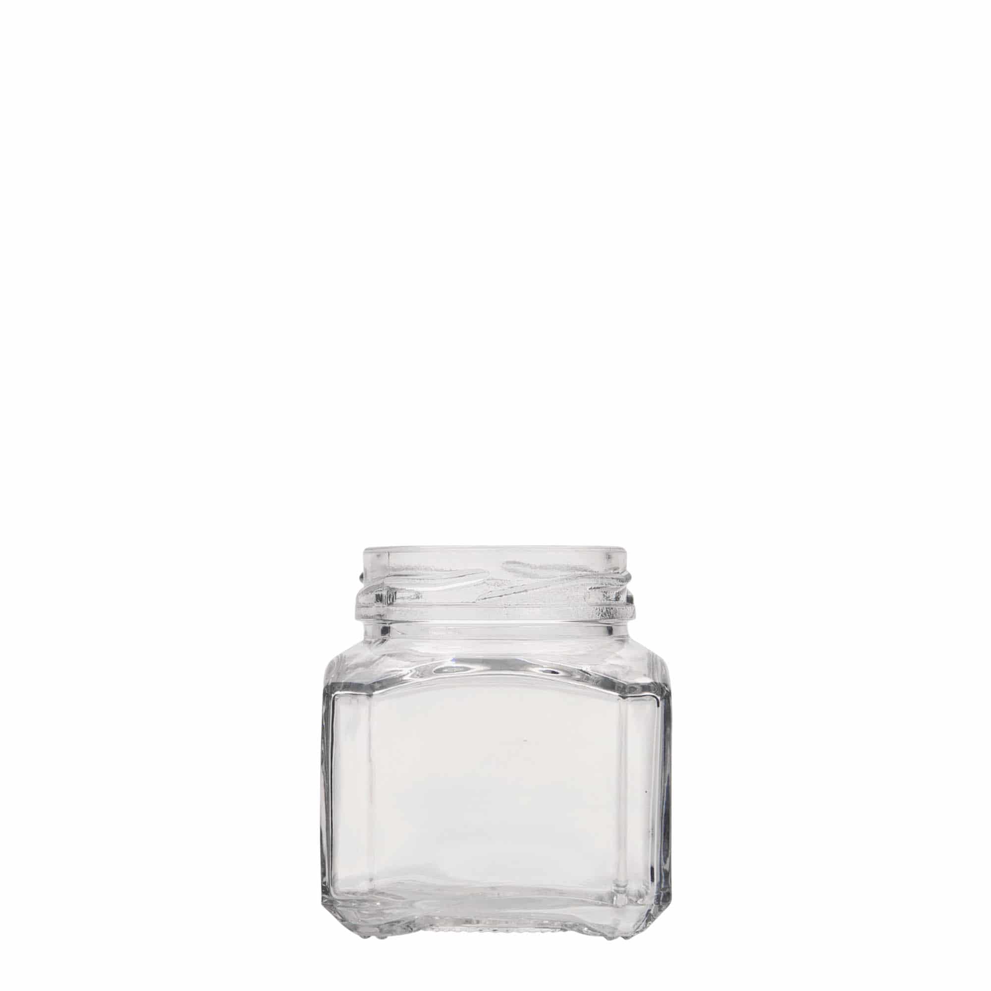 106 ml Fyrkantigt glas 'Milano', öppning: Twist-Off (TO 48)