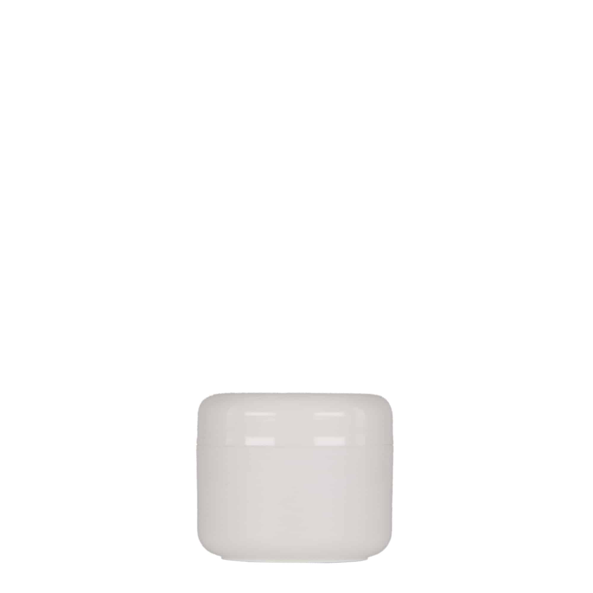 30 ml plastburk 'Bianca', PP, vit, öppning: skruvlock