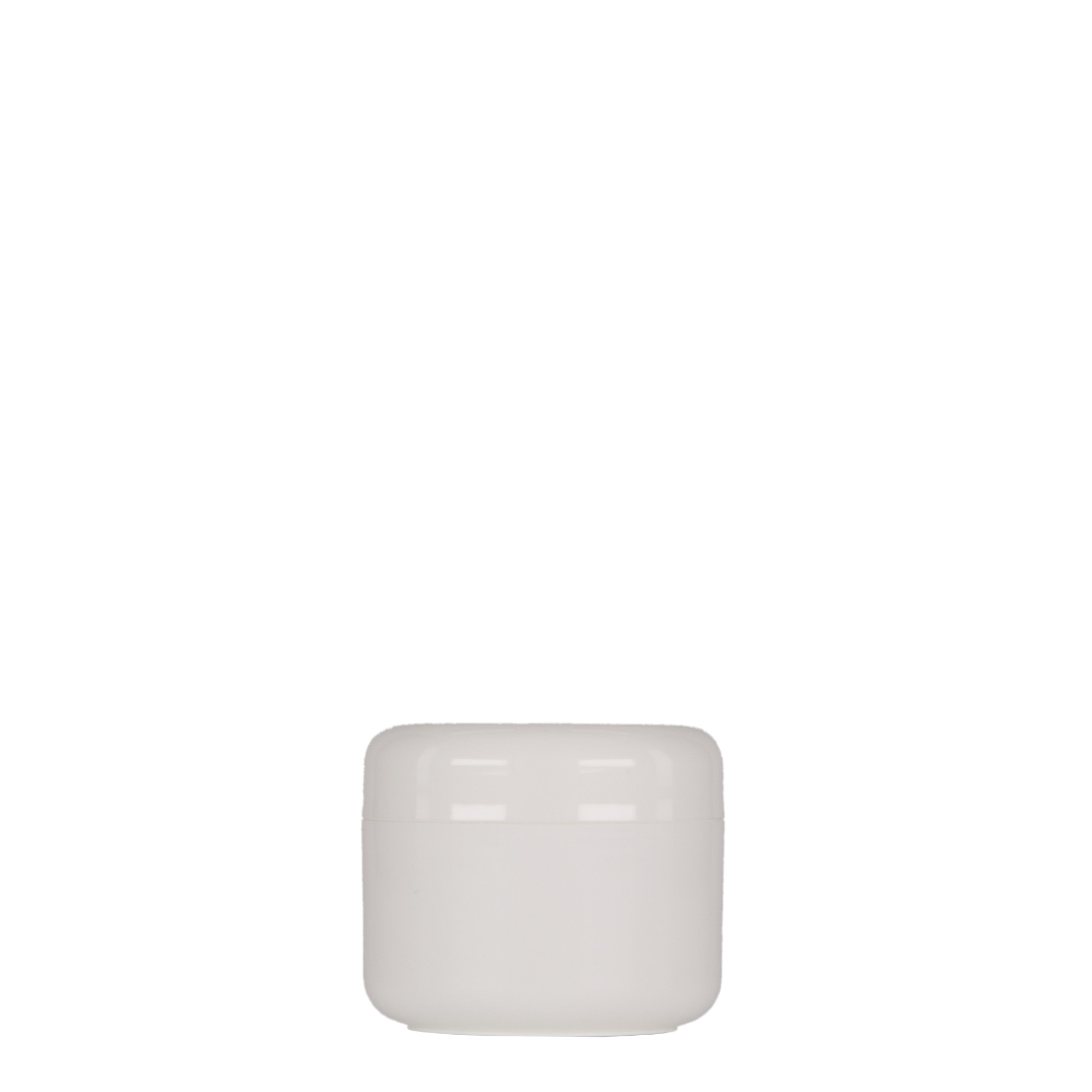 30 ml plastburk 'Bianca', PP, vit, öppning: skruvlock