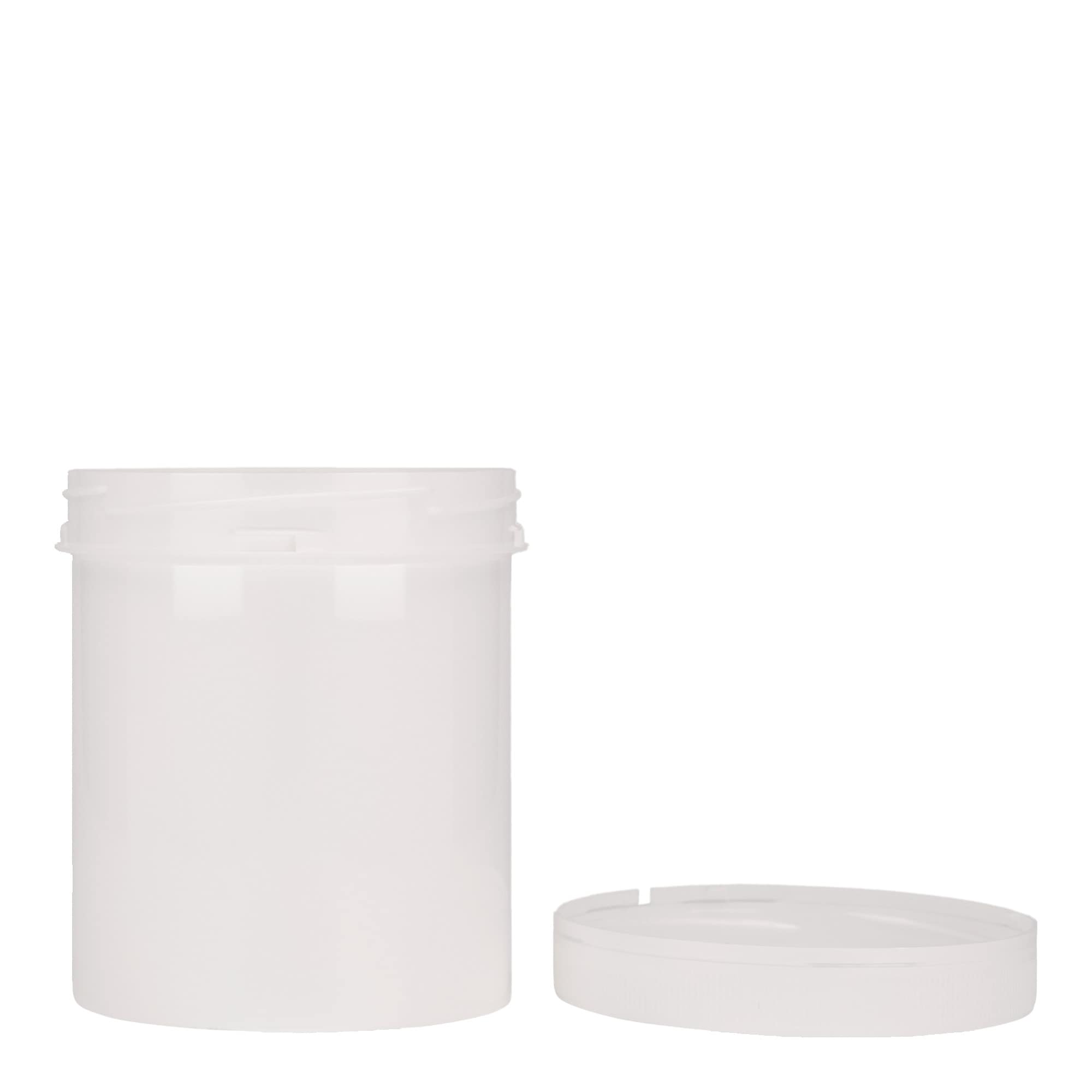 500 ml plastburk 'Securilock', PP, vit, öppning: skruvlock