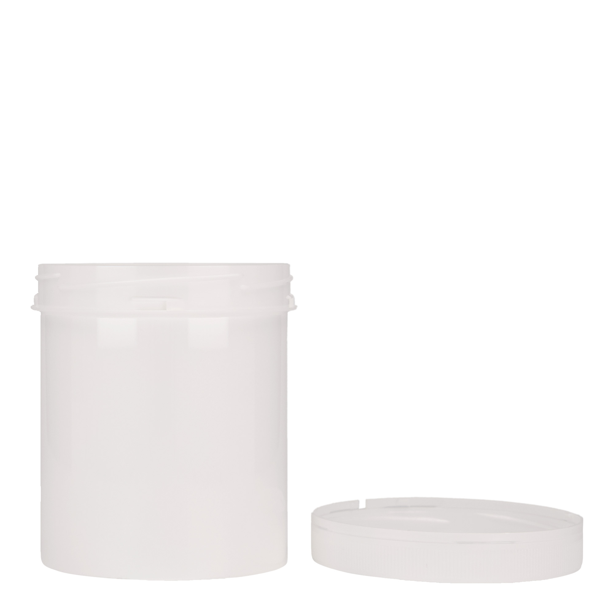 500 ml plastburk 'Securilock', PP, vit, öppning: skruvlock 500 ml plastburk 'Securilock', PP, vit, öppning: skruvlock