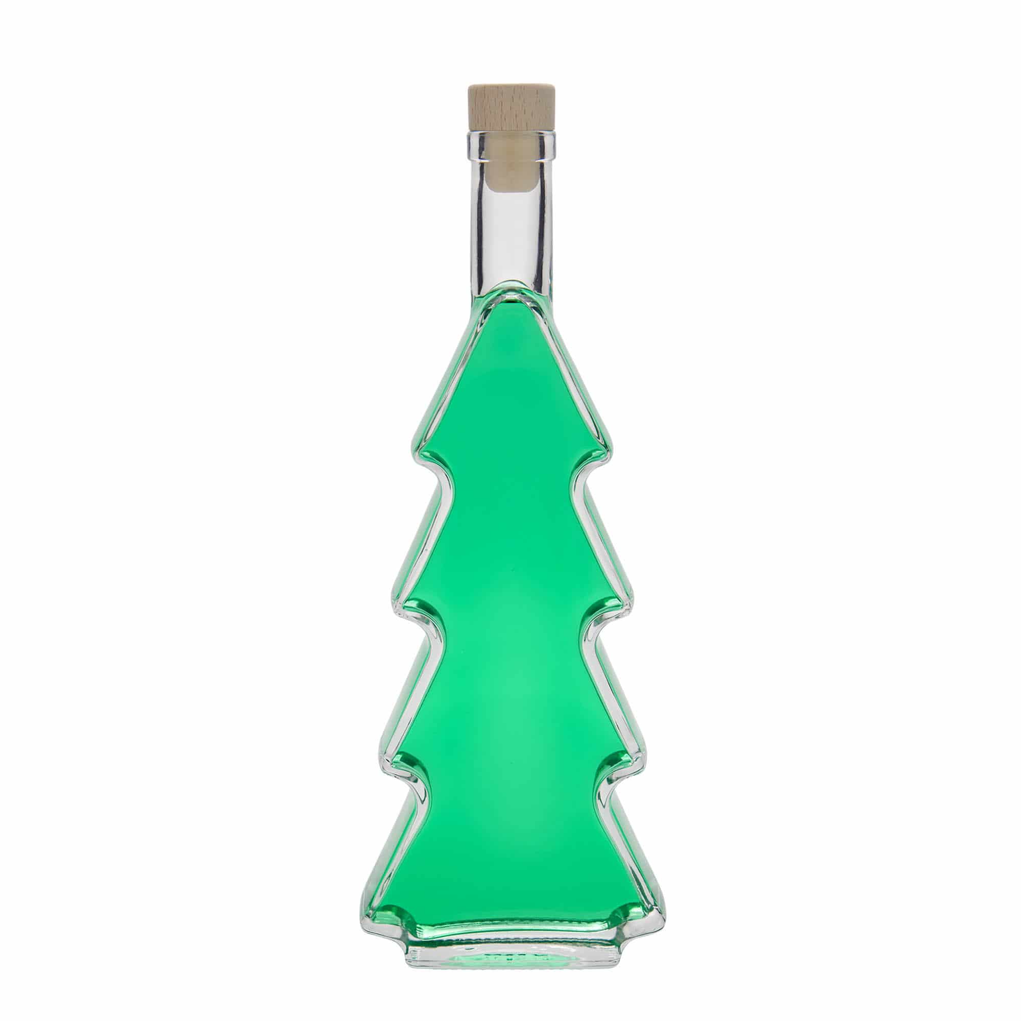 500 ml glasflaska 'Julgran', mynning: kork