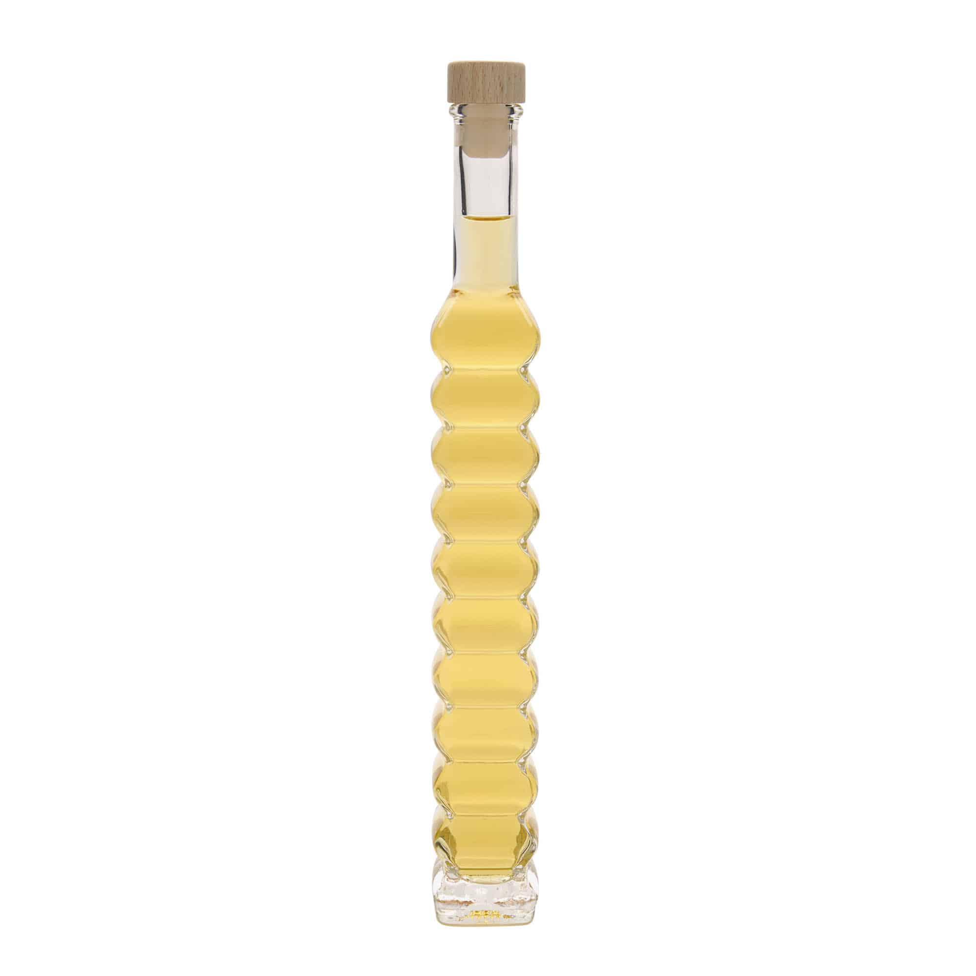 200 ml glasflaska 'Roma, fyrkantig, öppning: kork'
