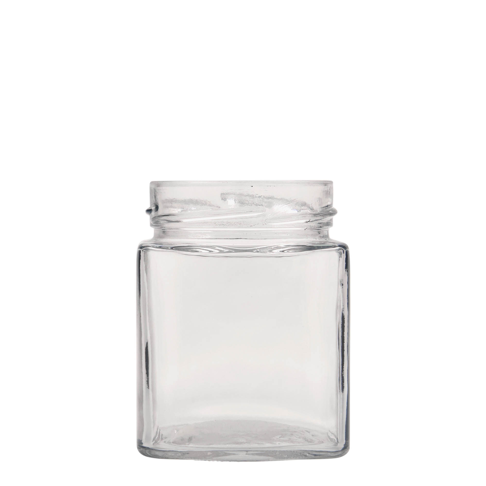 314 ml Fyrkantigt glas 'Ikarus', öppning: Deep-Twist-Off (DTO 70)