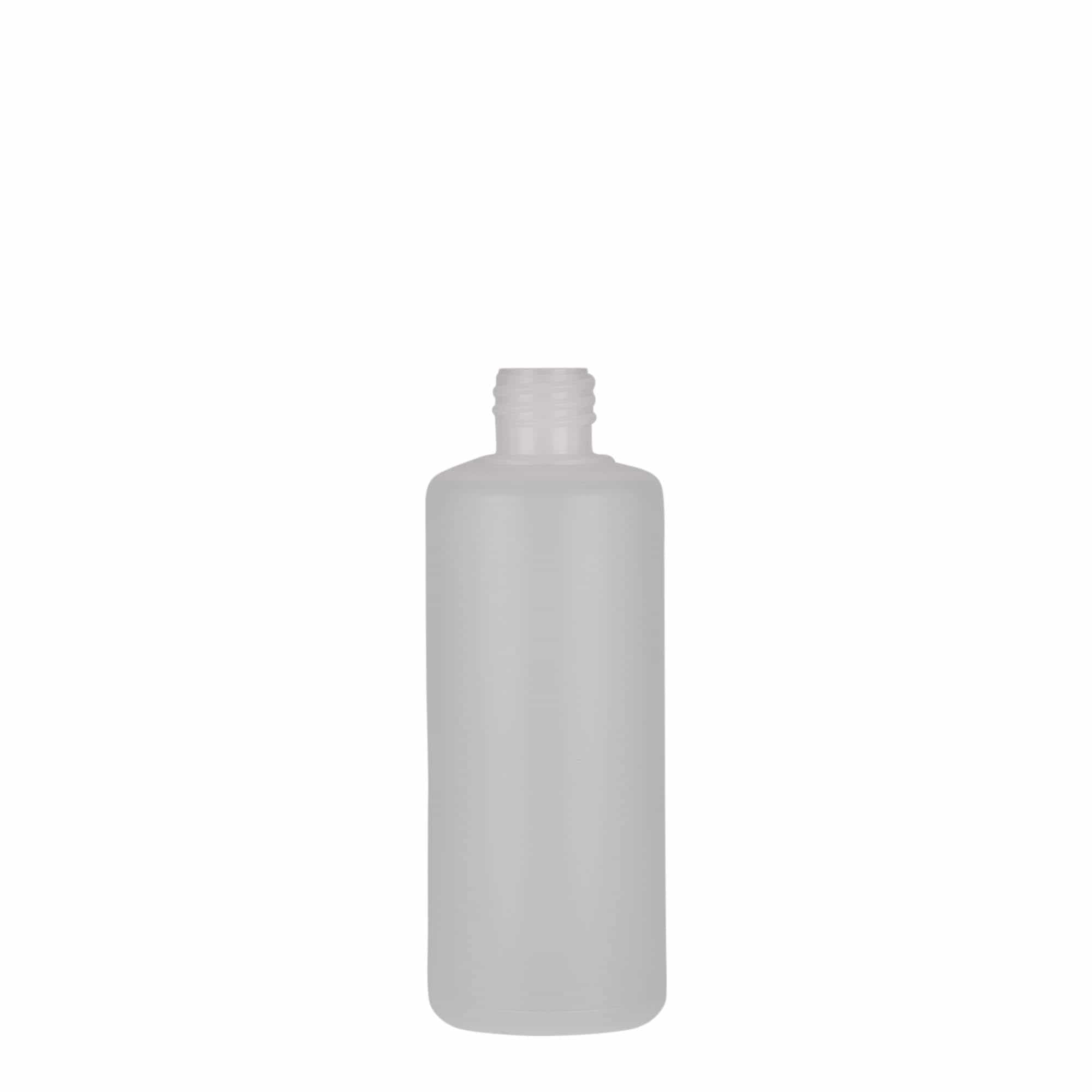 100 ml rund flaska, PE-plast, natur, mynning: skruvkapsel 100 ml rund flaska, PE-plast, natur, mynning: skruvkapsel