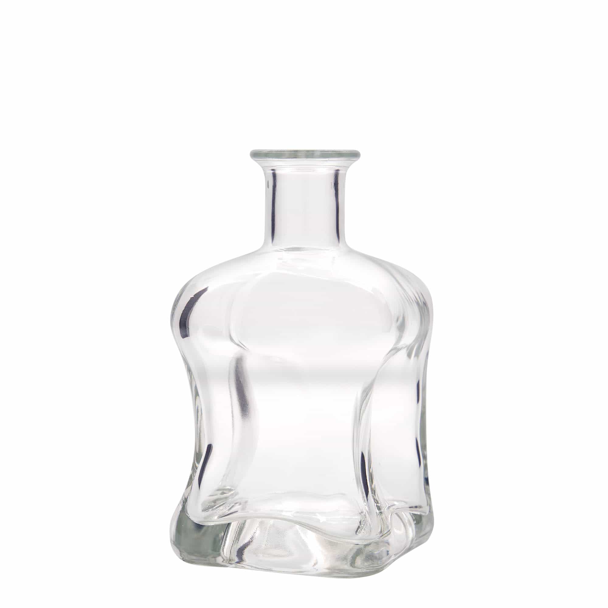 500 ml glasflaska 'Dublin', kvadratisk, mynning: kork