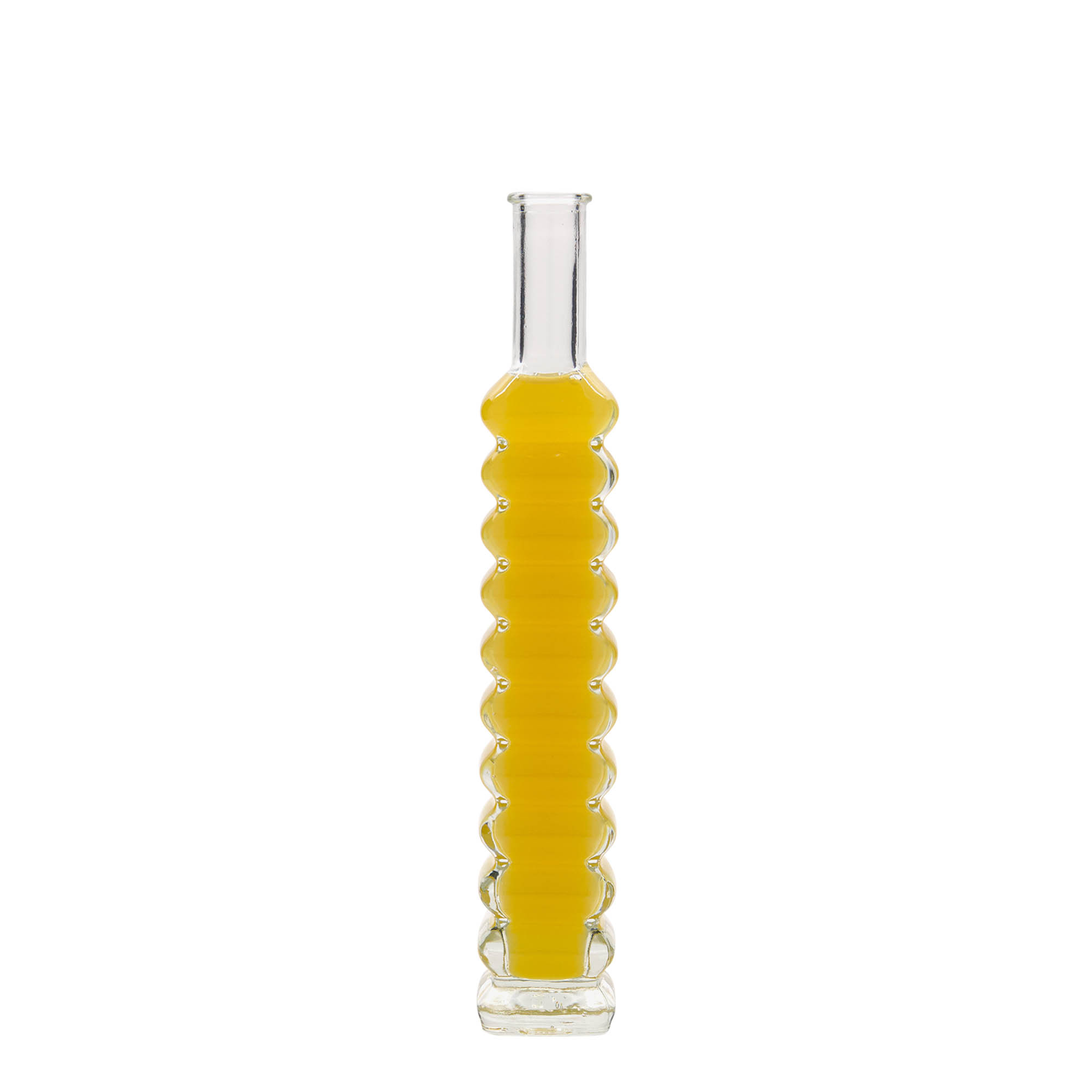 100 ml glasflaska 'Roma', kvadratisk, öppning: kork
