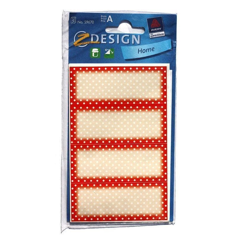 Zweckform Etiketter 'Red Dots', rektangulära, papper, röda Zweckform Etiketter 'Red Dots', rektangulära, papper, röda