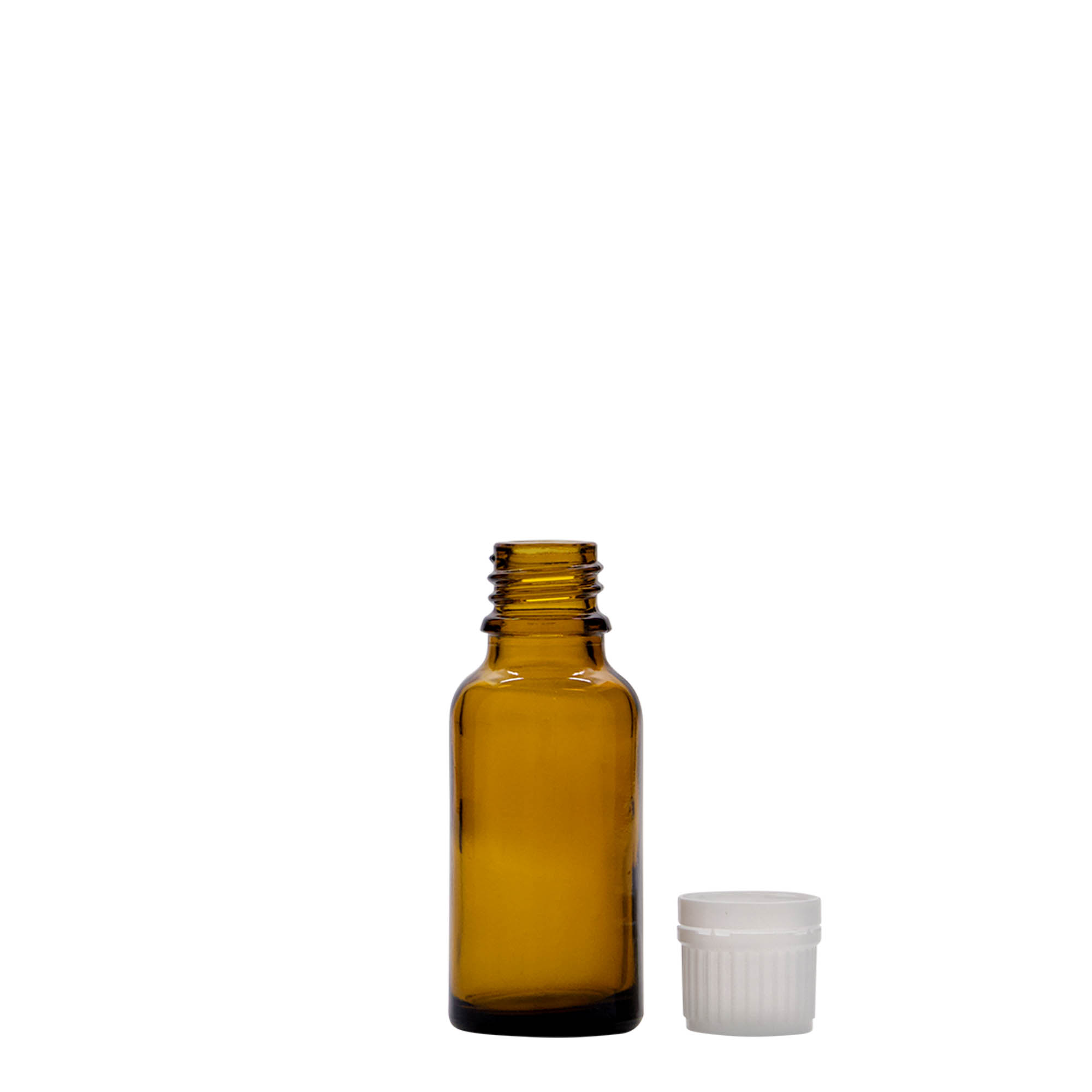 20 ml medicinflaska, brunt glas, mynning: DIN 18 20 ml medicinflaska, brunt glas, mynning: DIN 18