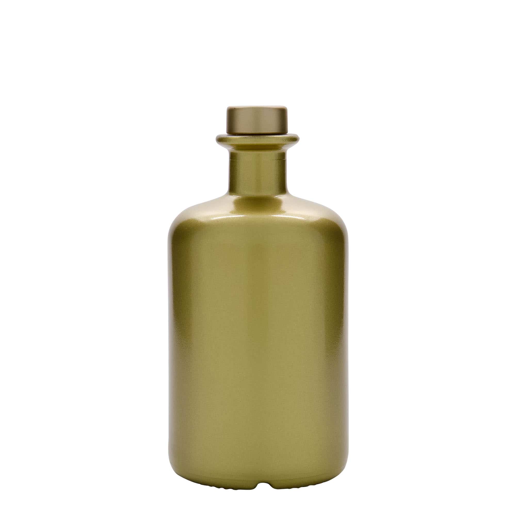 500 ml apoteksglasflaska, guld, mynning: kork