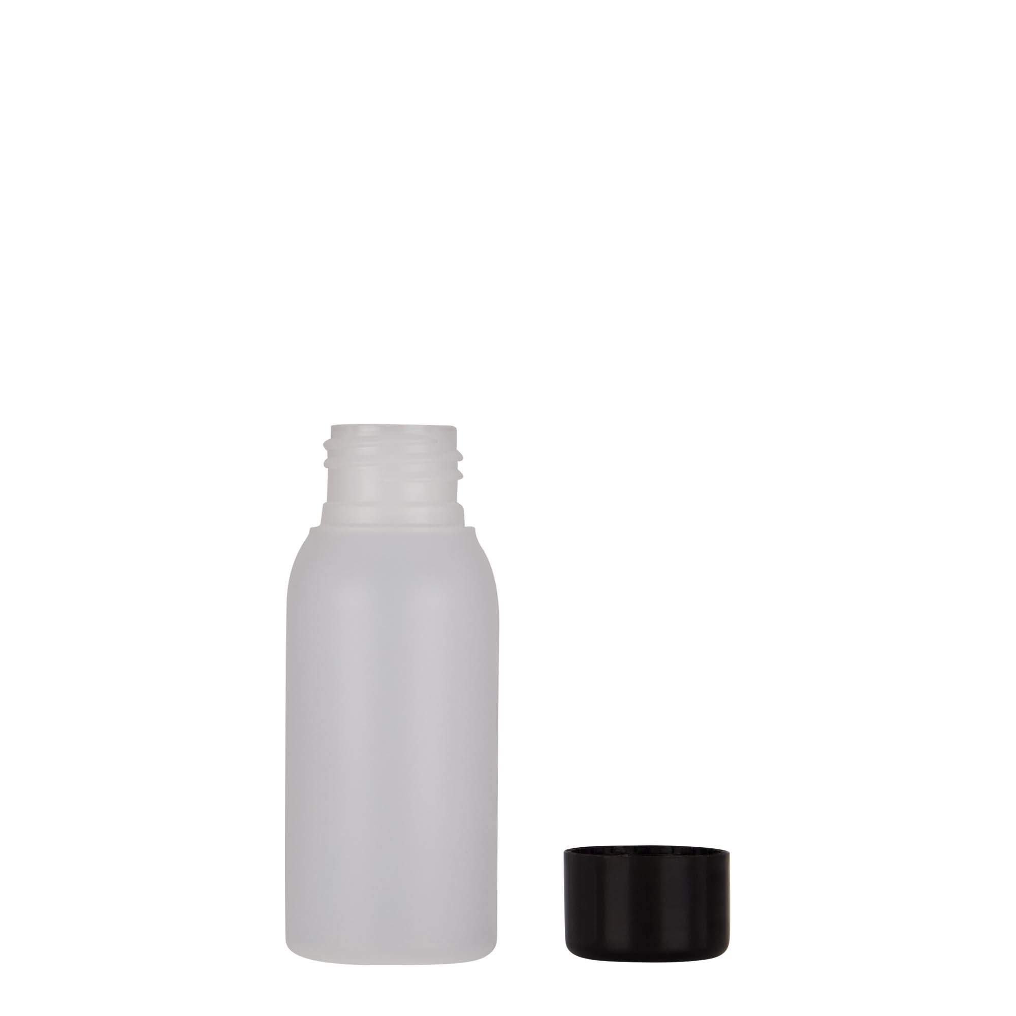 50 ml plastflaska 'Tuffy', HDPE, natur, öppning: 24/410