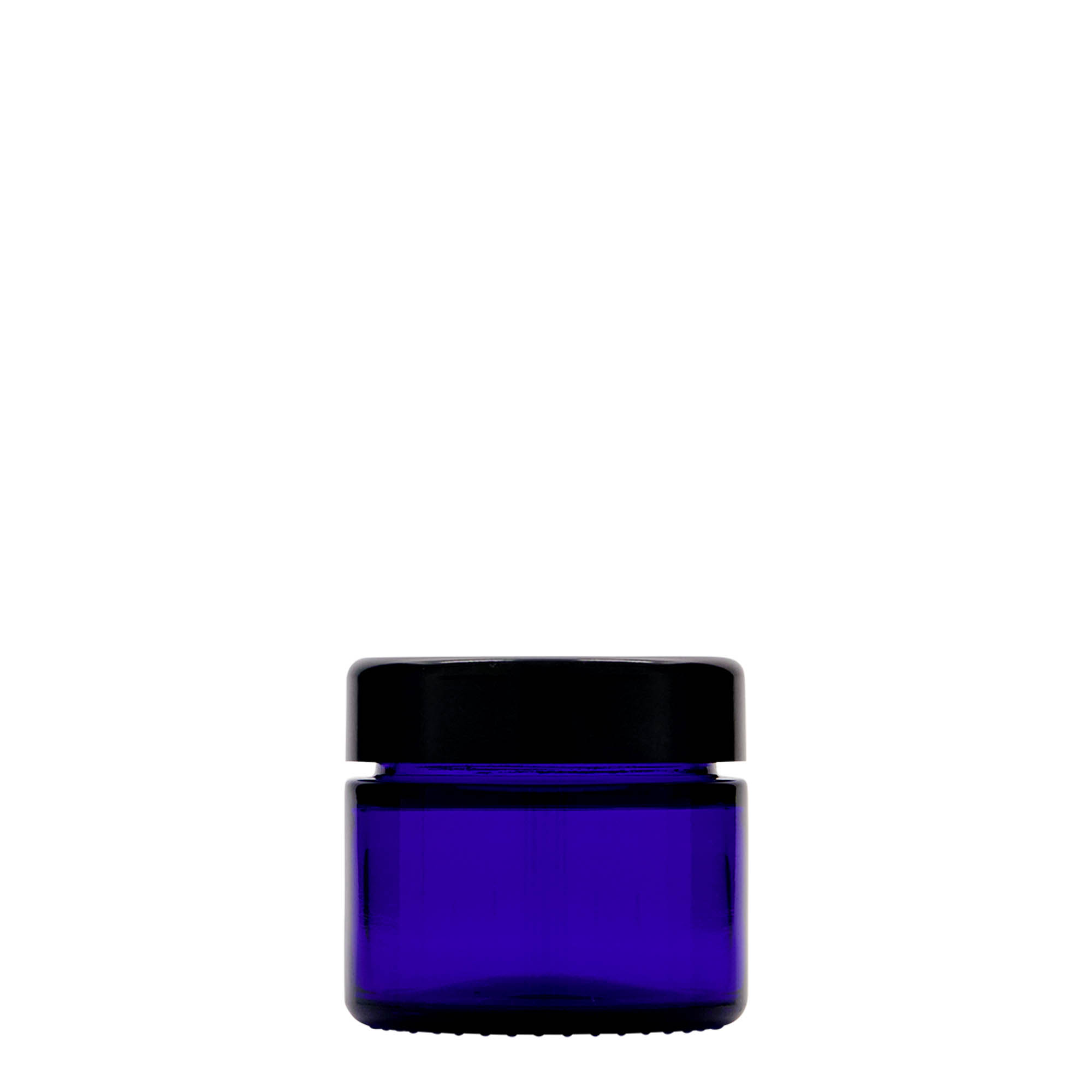 50 ml burk 'Blue Edition', glas, kungligt blå, öppning: skruvlock